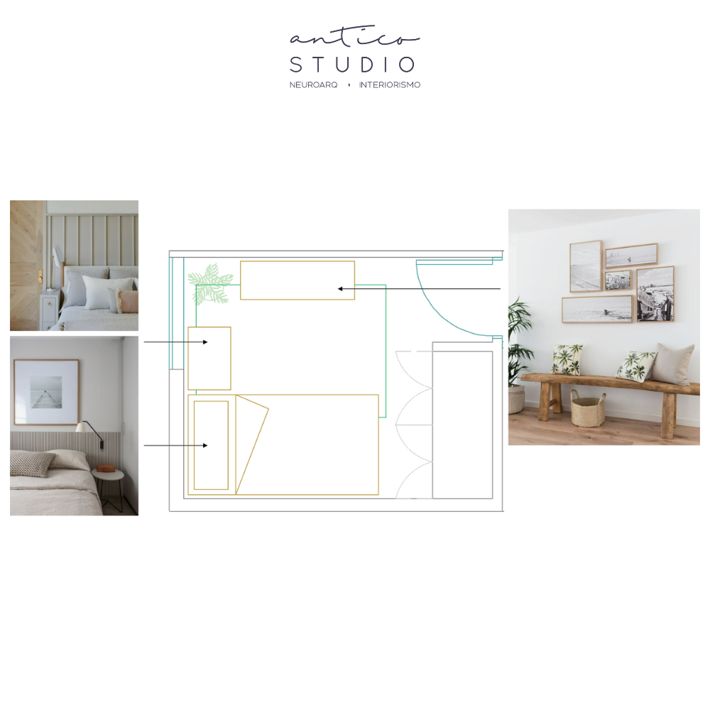 Diseño Dormitorio Secundario más de 10m2 Deco Antico Studio-0