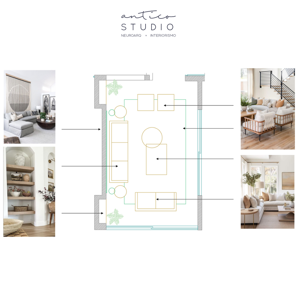 Diseño Living más de 30m2 Deco Hogar Antico Studio-2