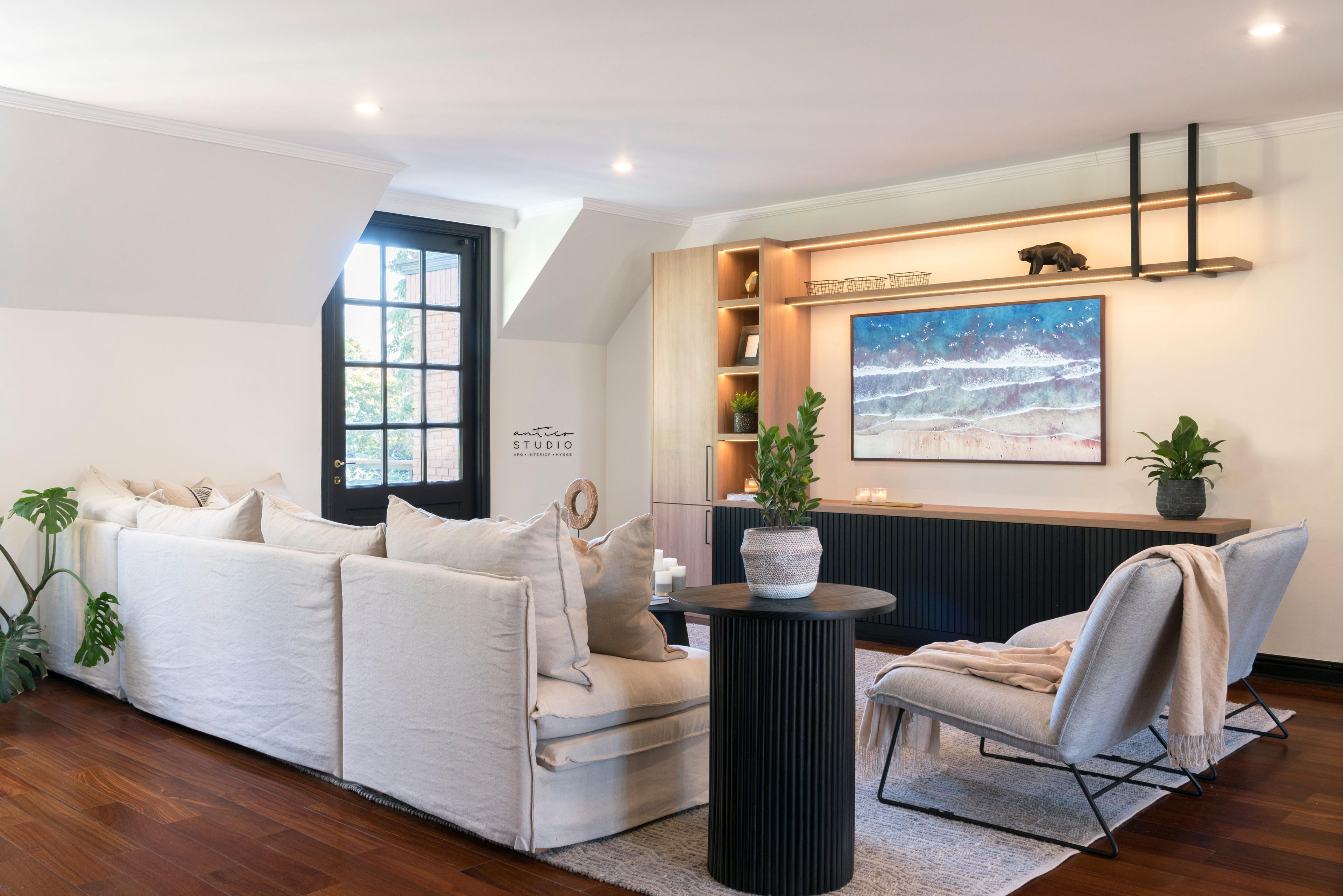 Diseño Living entre 20m2 a 30m2 Deco Antico Studio-1