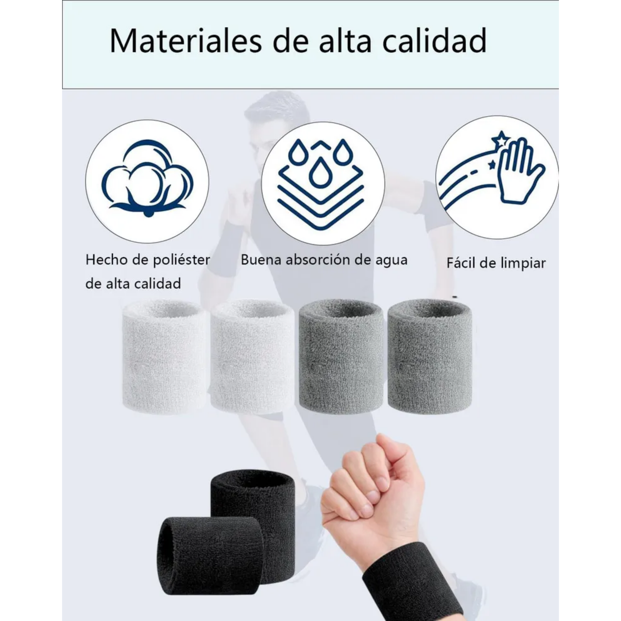 Muñequera Algodón Sufix® (1 Par)-6