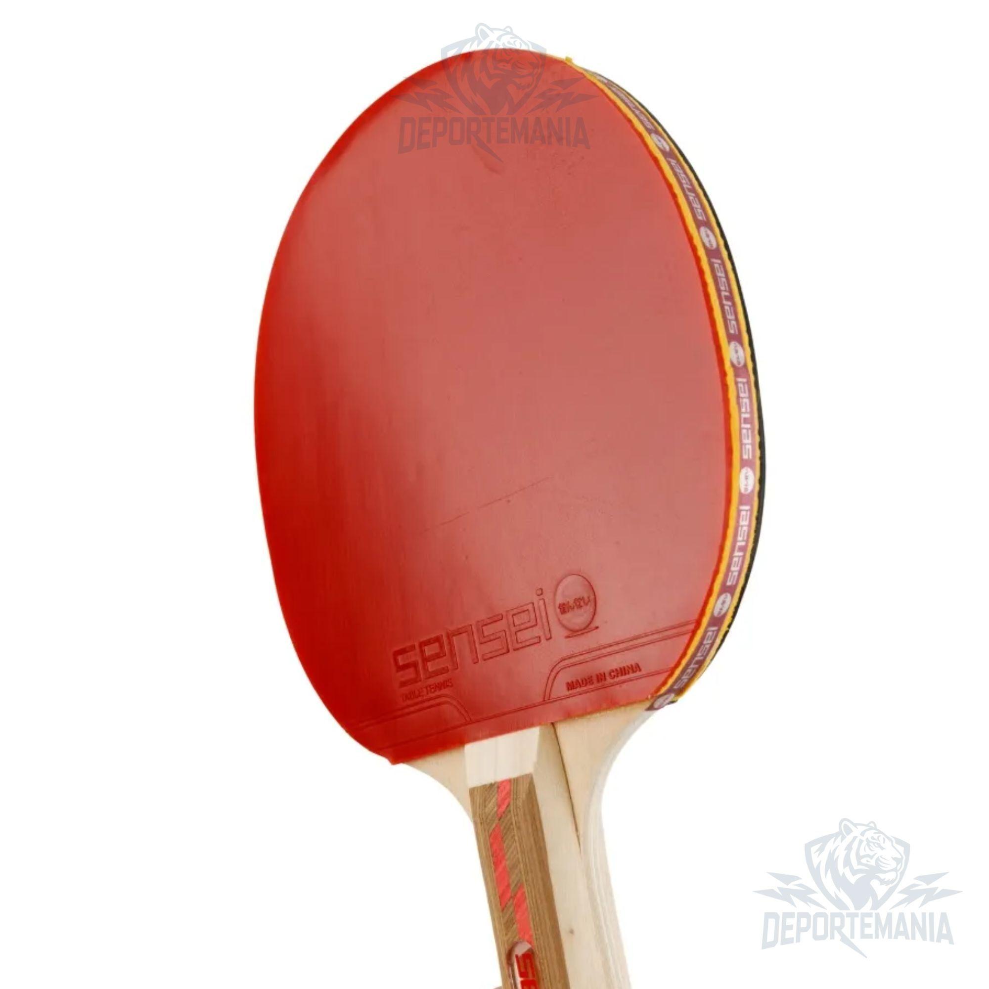 Paleta De Ping Pong Sensei 4 Star Negra Y Roja-5