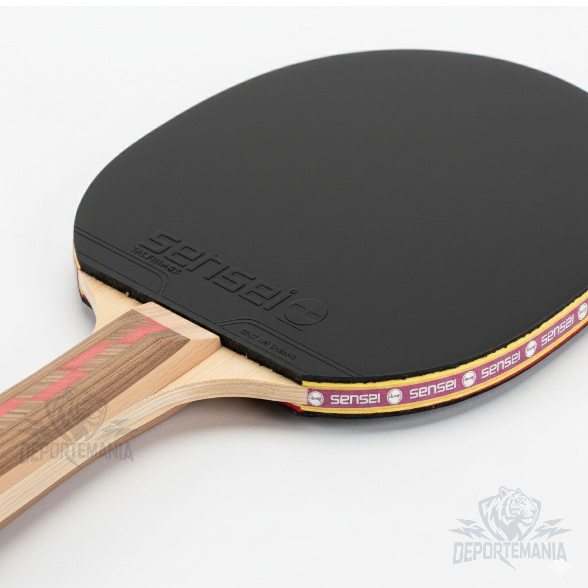 Paleta De Ping Pong Sensei 4 Star Negra Y Roja-7