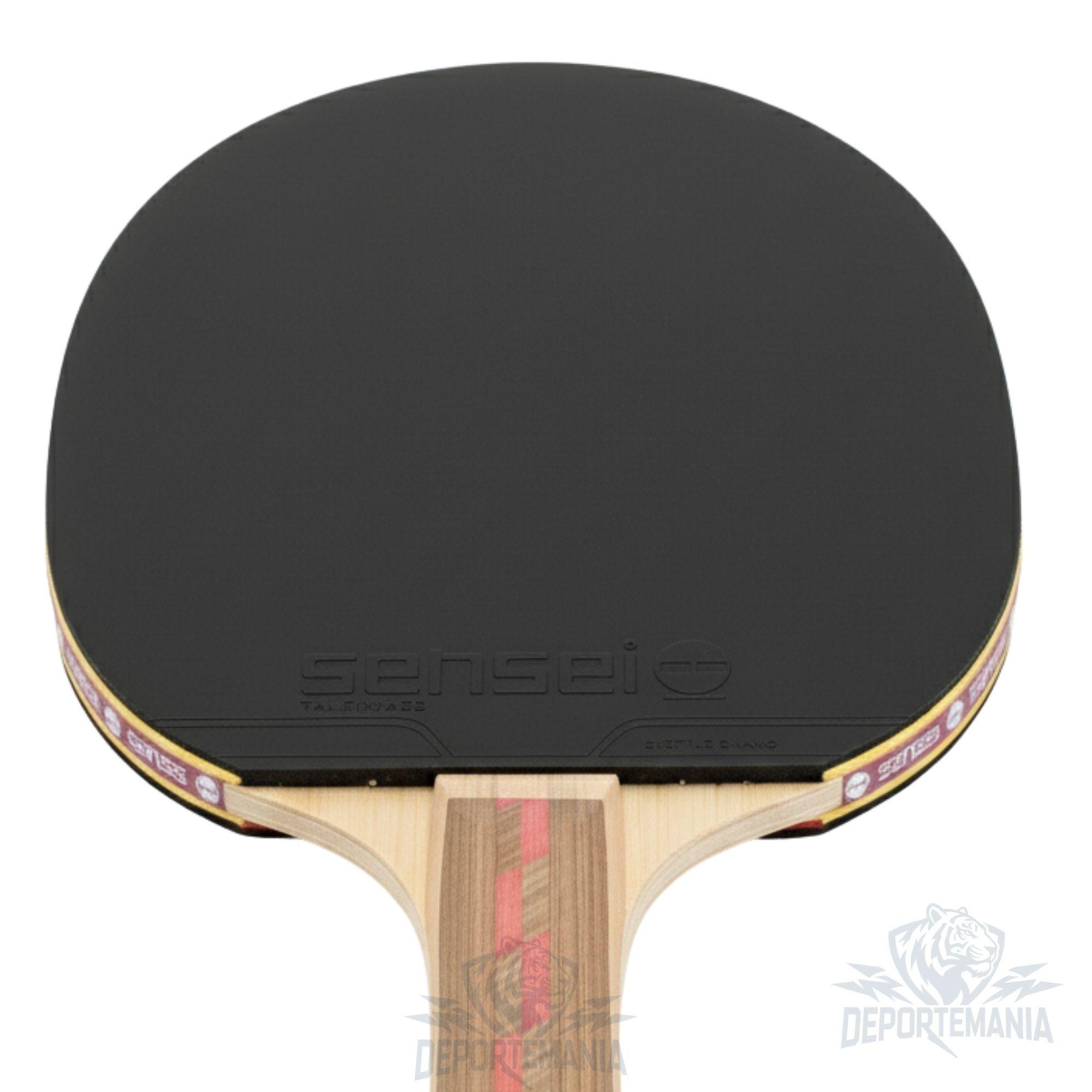 Paleta De Ping Pong Sensei 4 Star Negra Y Roja-8