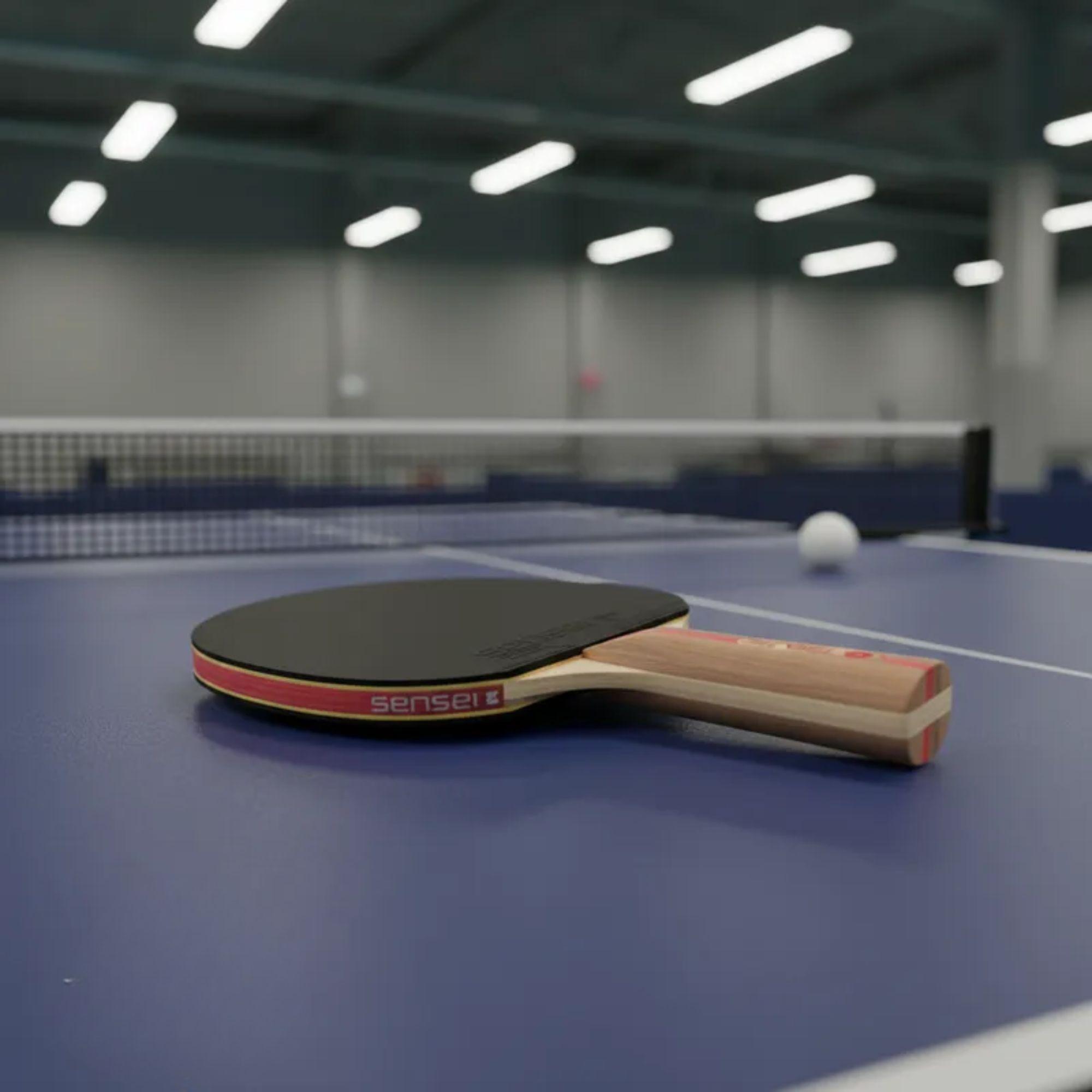 Paleta De Ping Pong Sensei 4 Star Negra Y Roja-3
