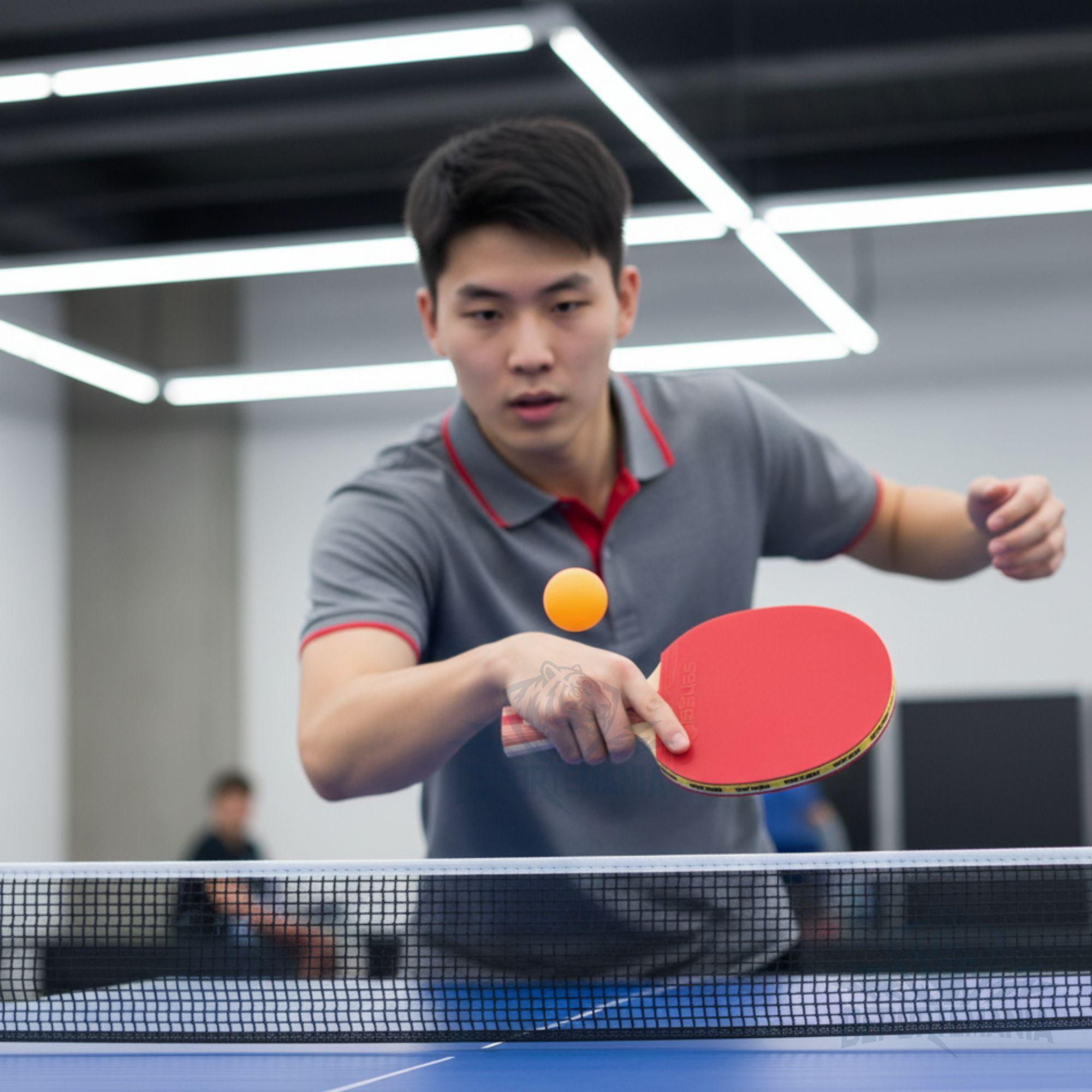 Paleta De Ping Pong Sensei 4 Star Negra Y Roja-6