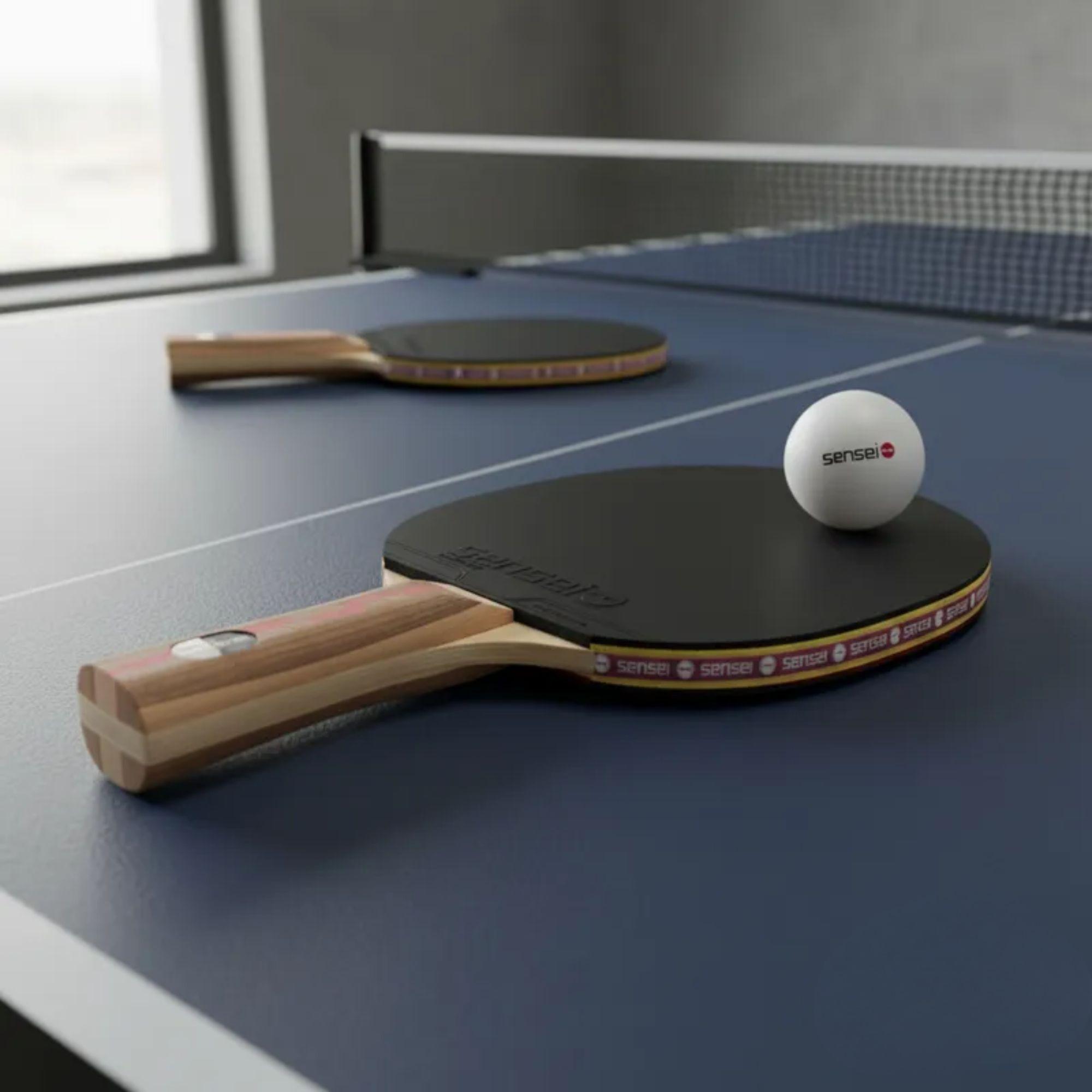 Paleta De Ping Pong Sensei 4 Star Negra Y Roja-8