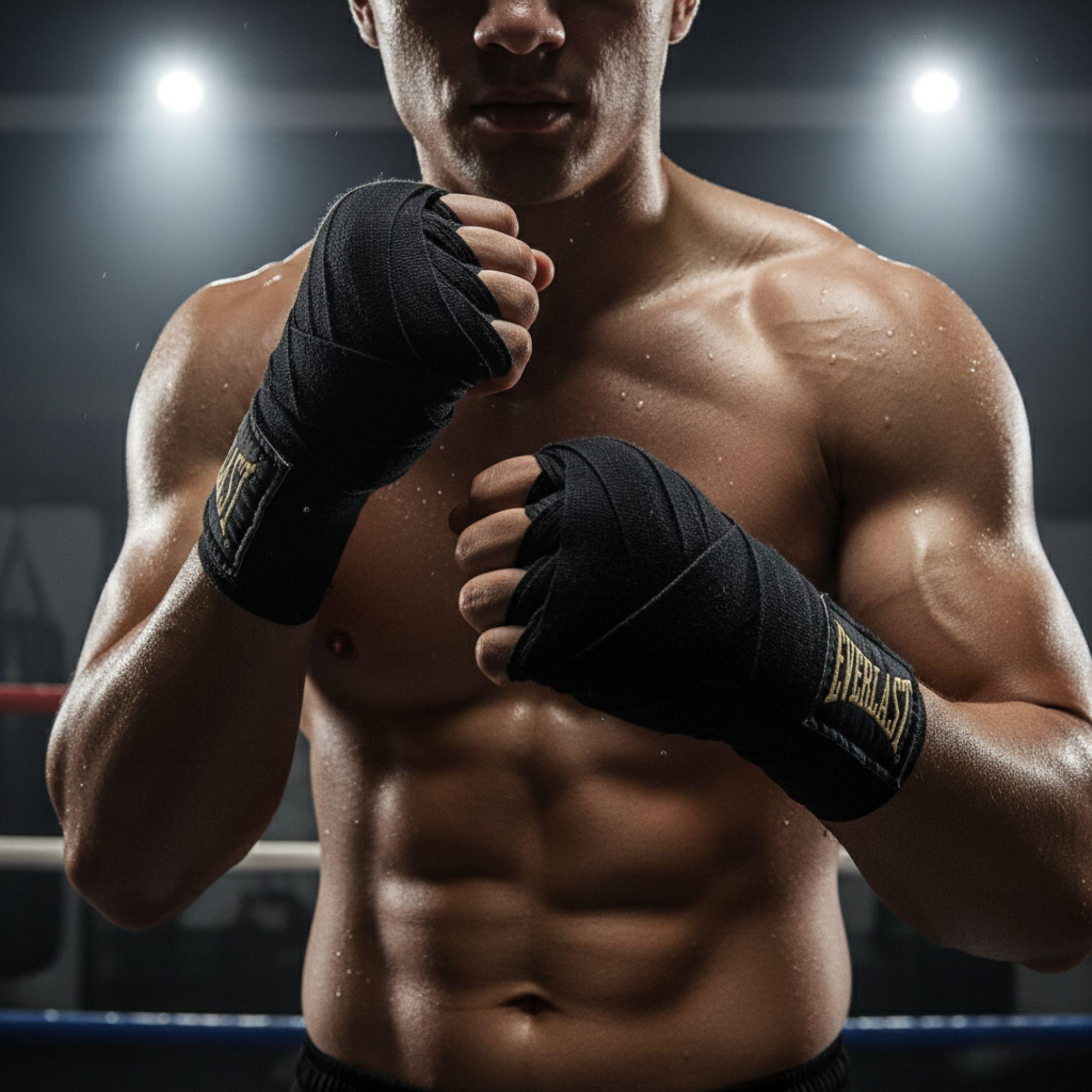 Vendas Boxeo Everlast Profesionales 4,5 Metro Original-4