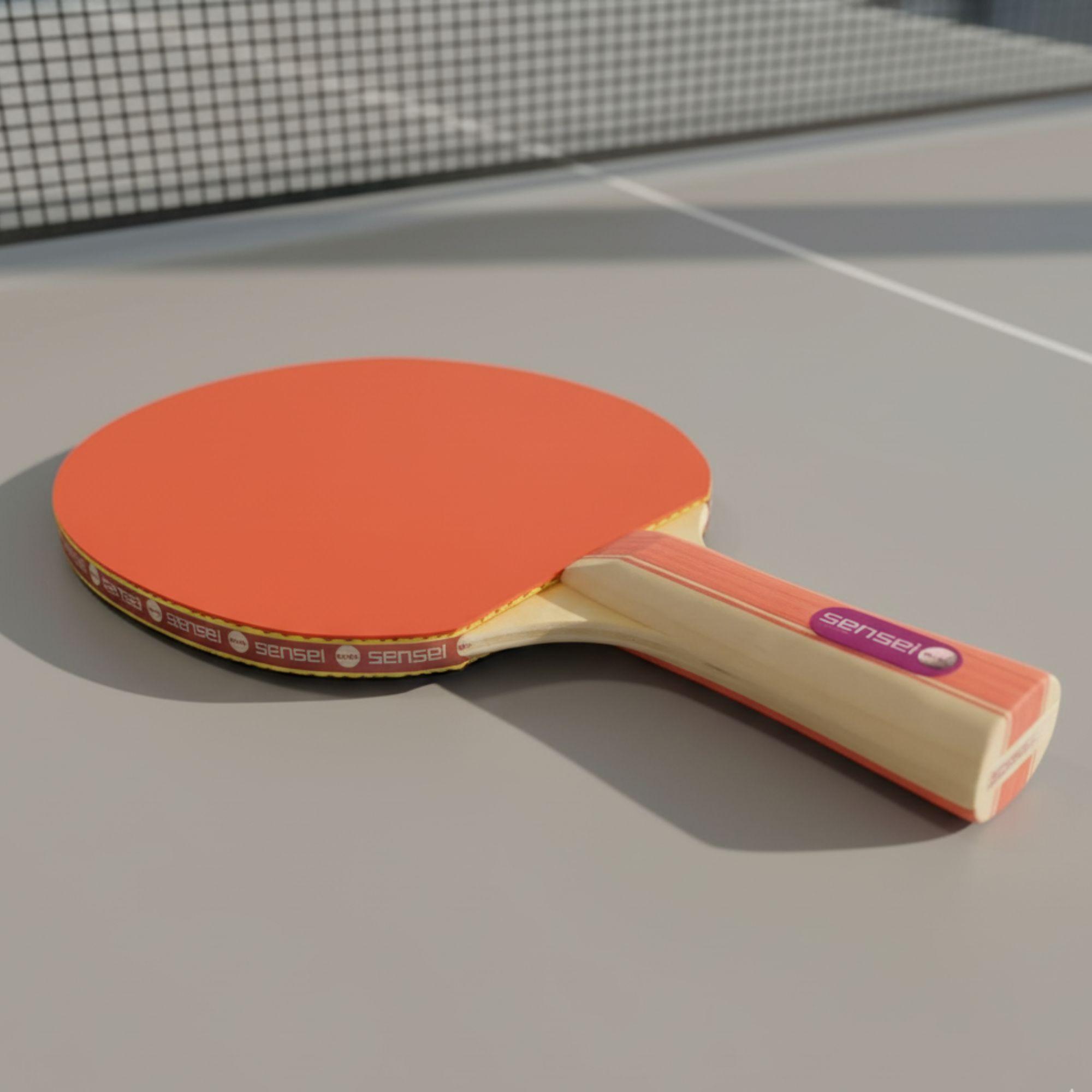 Set Ping Pong Sensei 2 Paletas + 3 Pelotas - 2* Goma Lisa-6