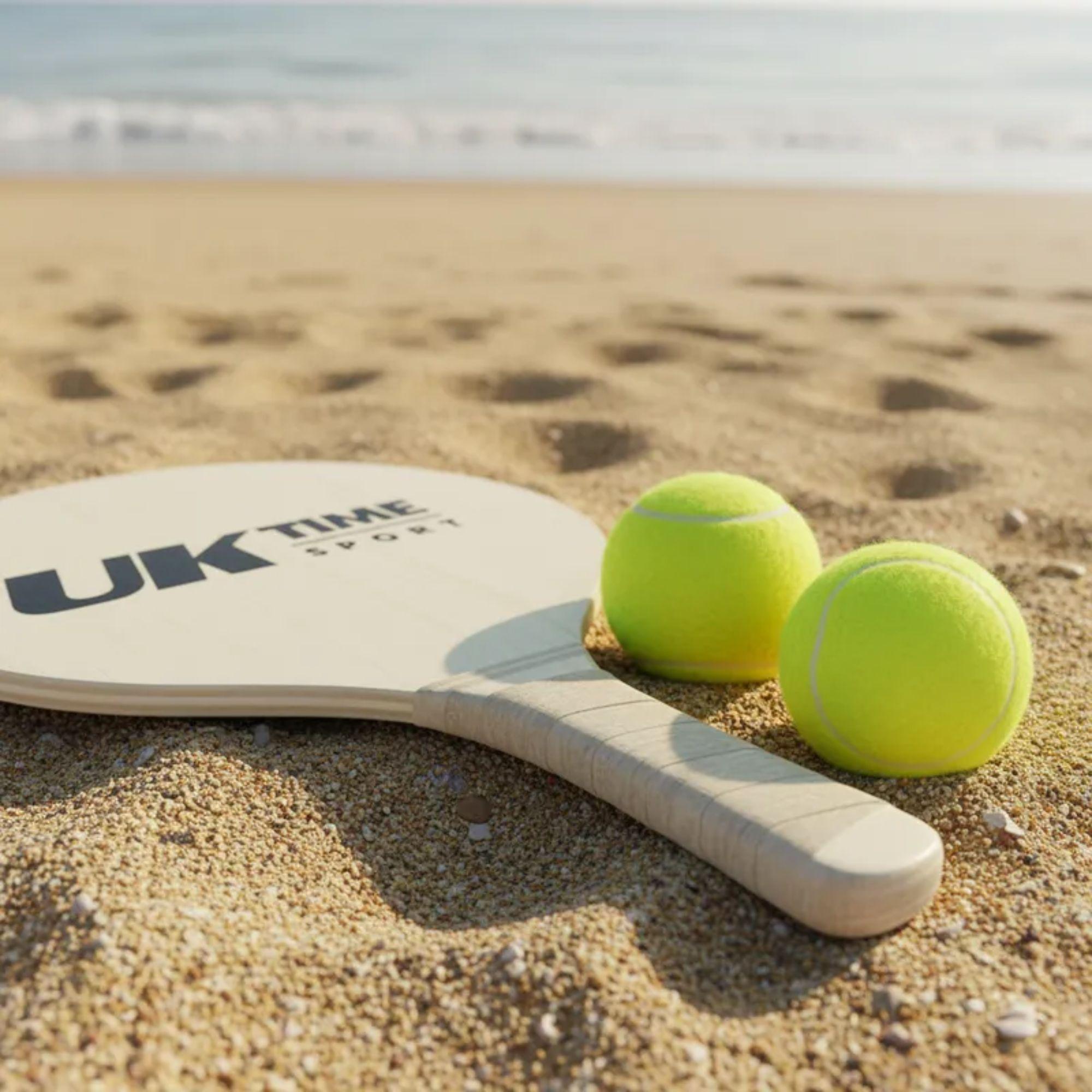 Par Paletas Playa Con 2 Pelotas De Beach Tenis-6