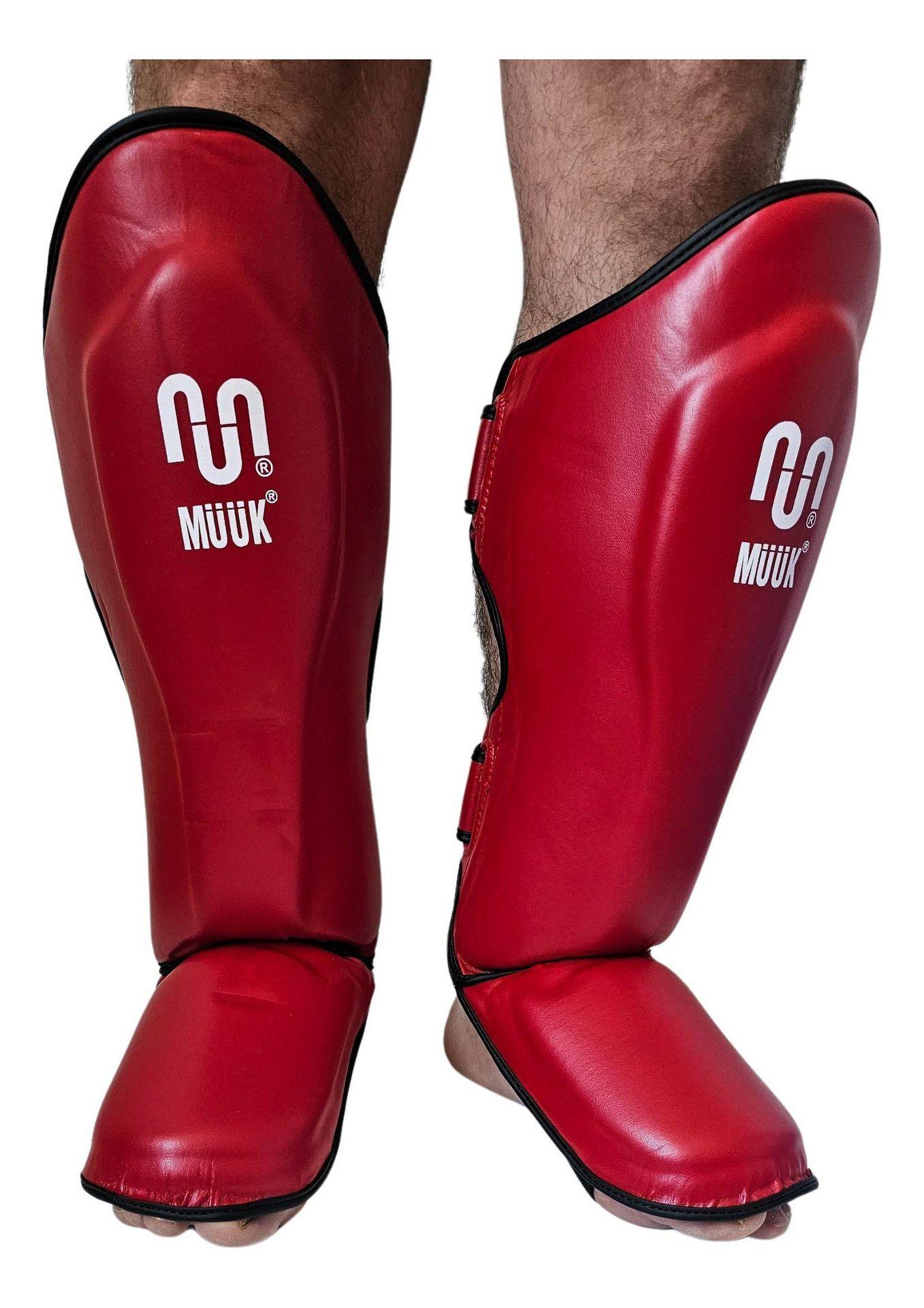 Canillera Con Empeinera Pro Kick Boxing Mma Muuk Rojo-2