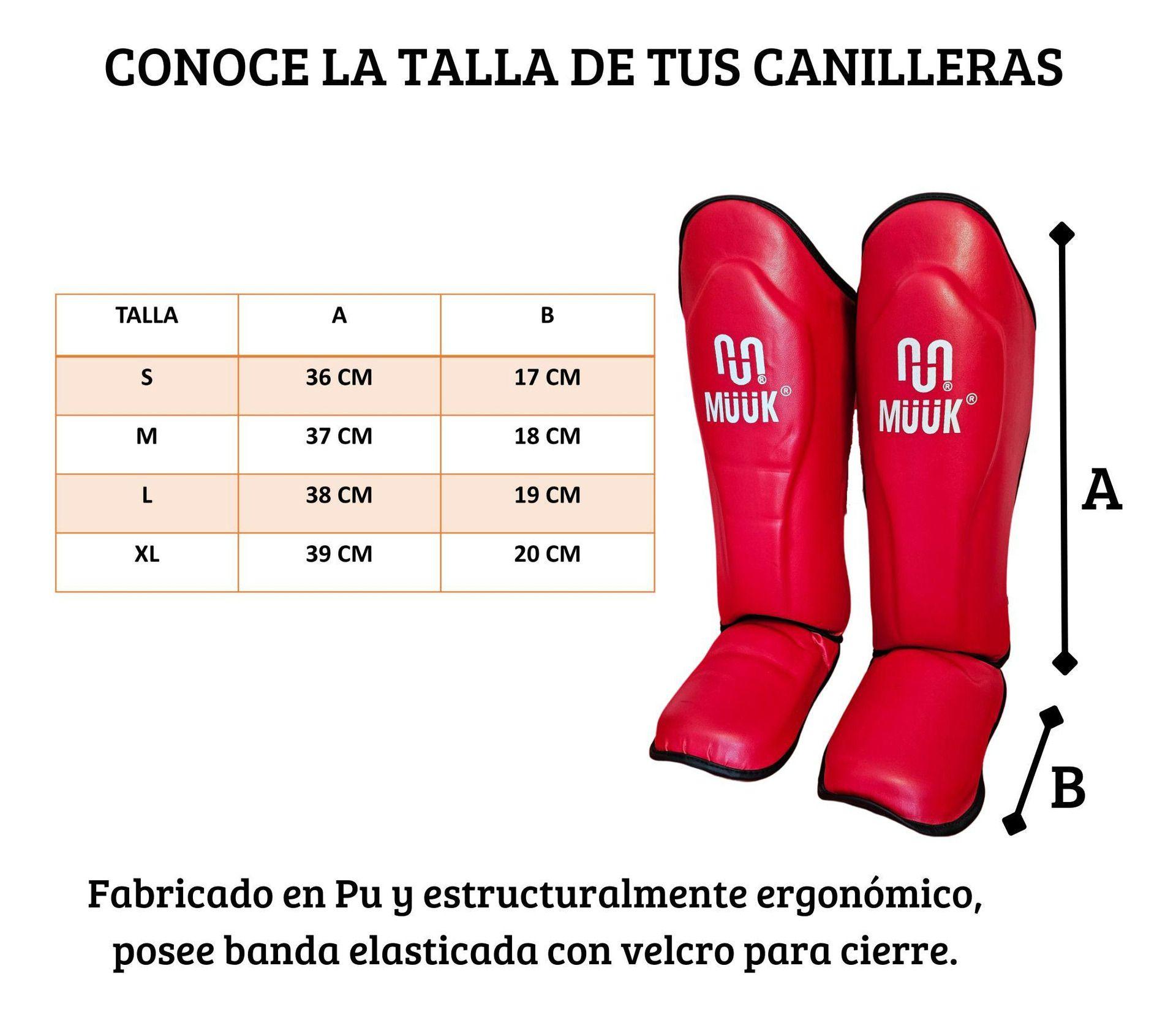 Canillera Con Empeinera Pro Kick Boxing Mma Muuk Rojo-4