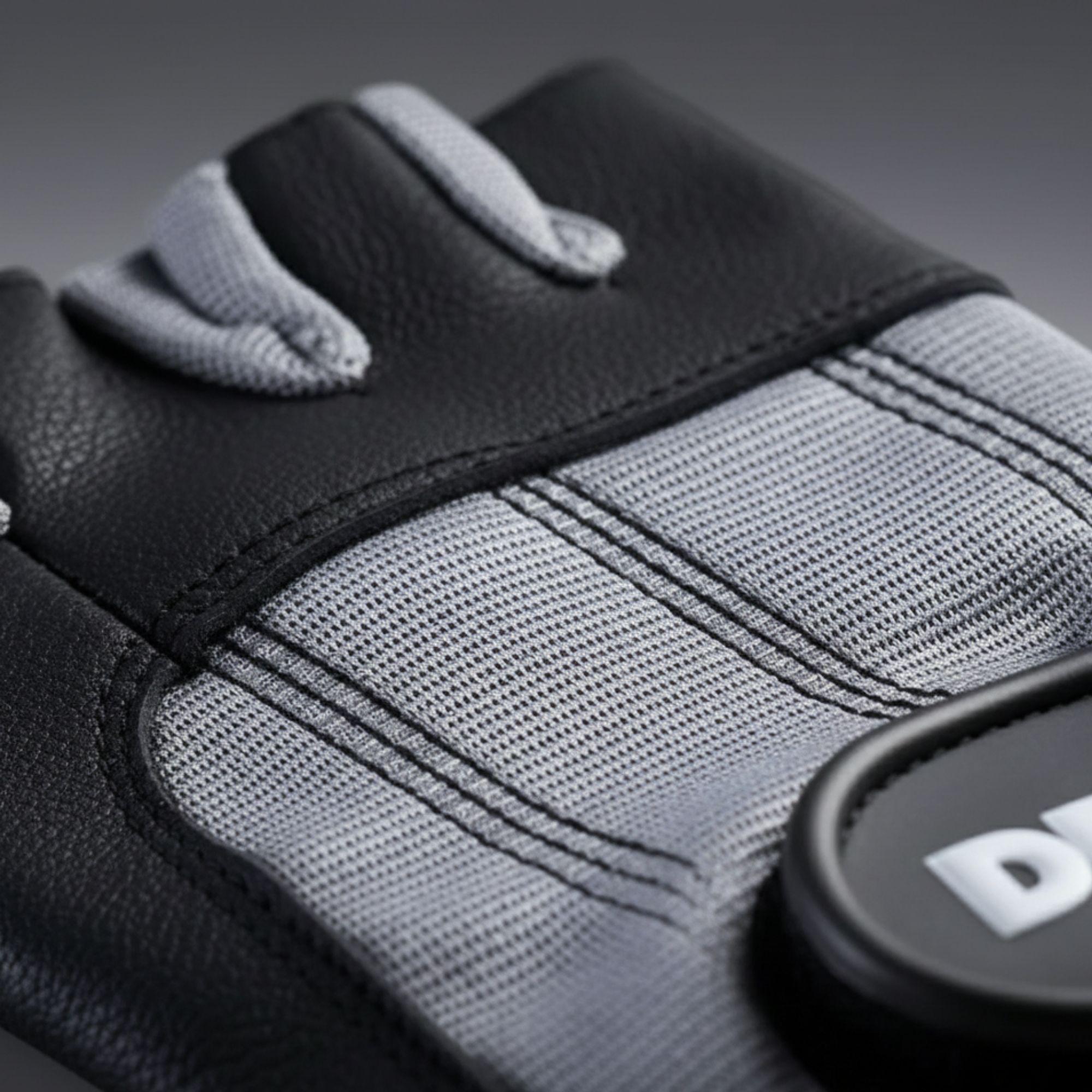 Guantes Fitness Cuero Spandex Drb Negro Pesas Y Gimnasio-4