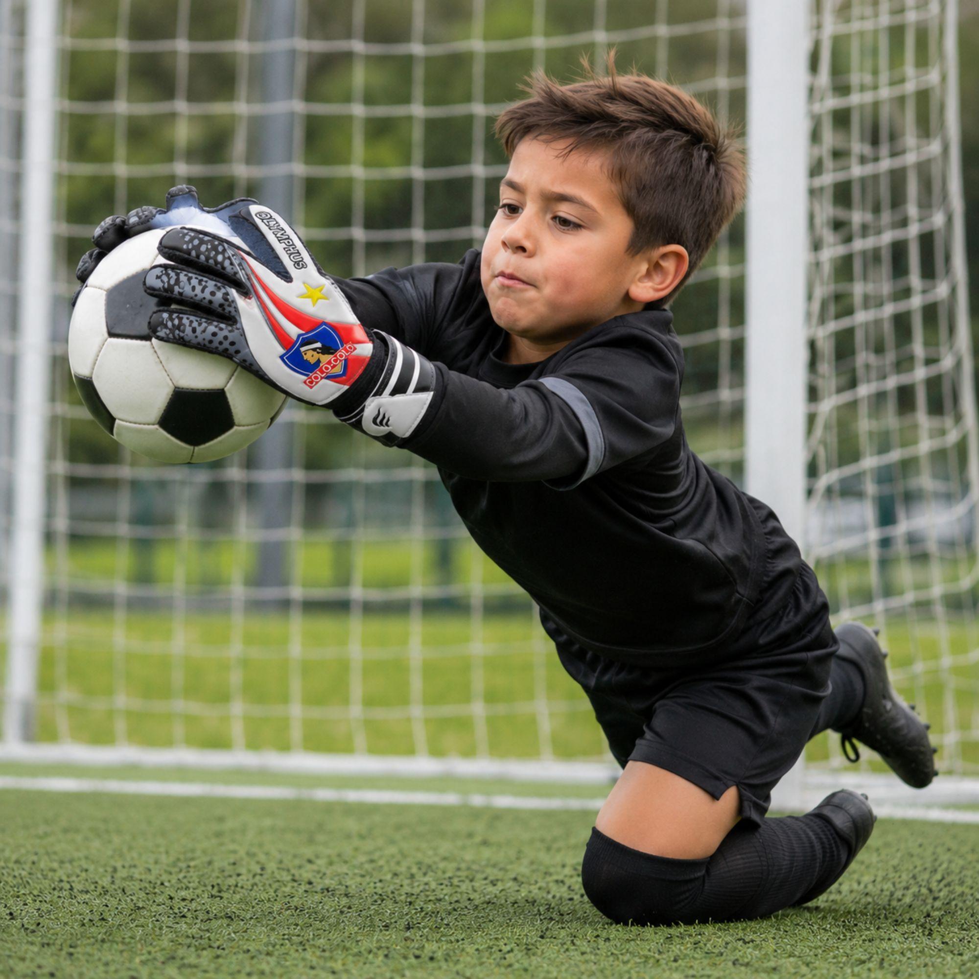 Guantes Arquero Colo Colo Niño Junior Olymphus Látex-4