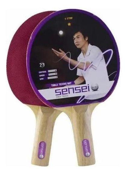 Set Ping Pong Sensei 2 Paletas + 3 Pelotas - 1*-2