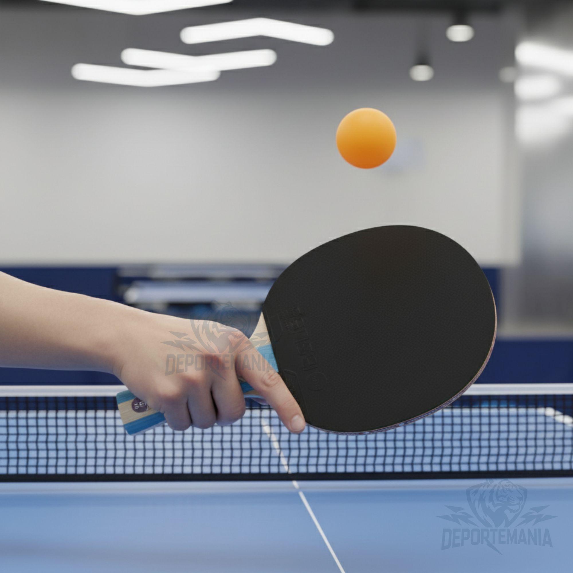 Paleta De Ping Pong Sensei 3 Star Negra Y Roja-2