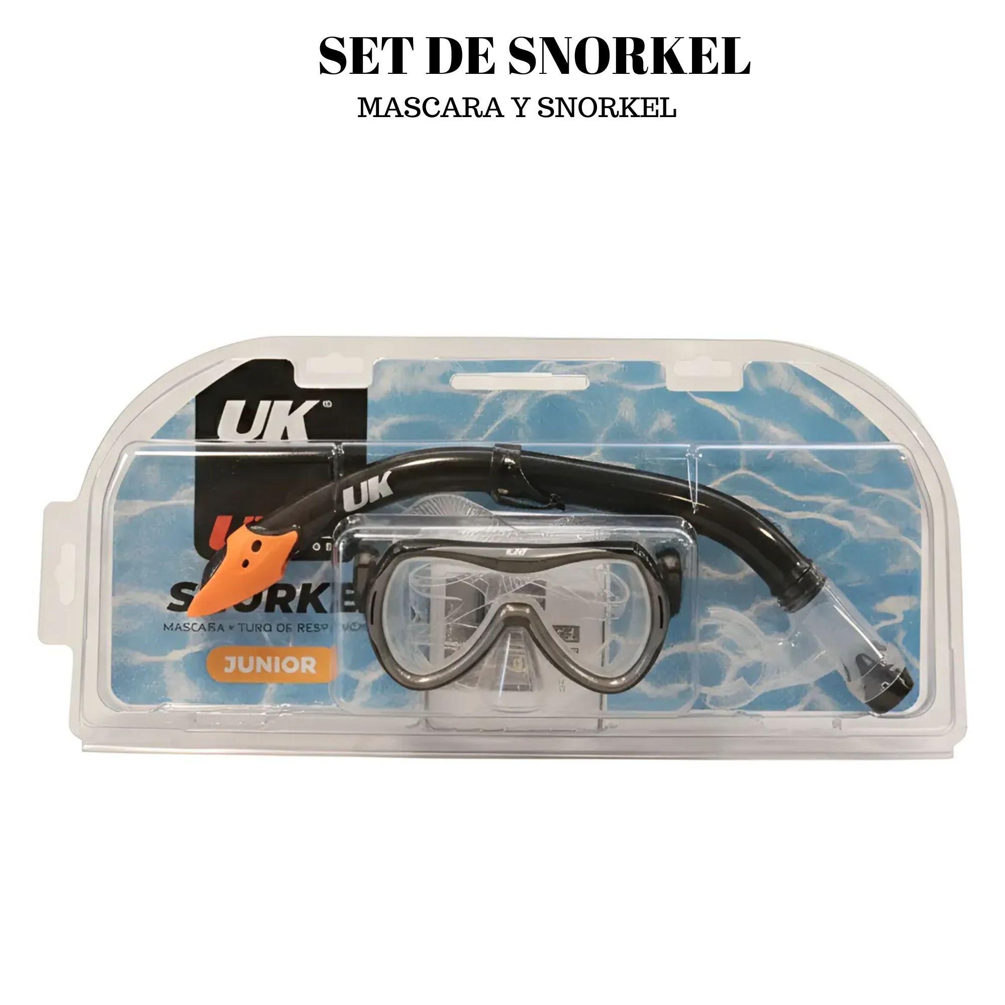 Set Máscara Buceo + Snorkel Junior Uktime-8