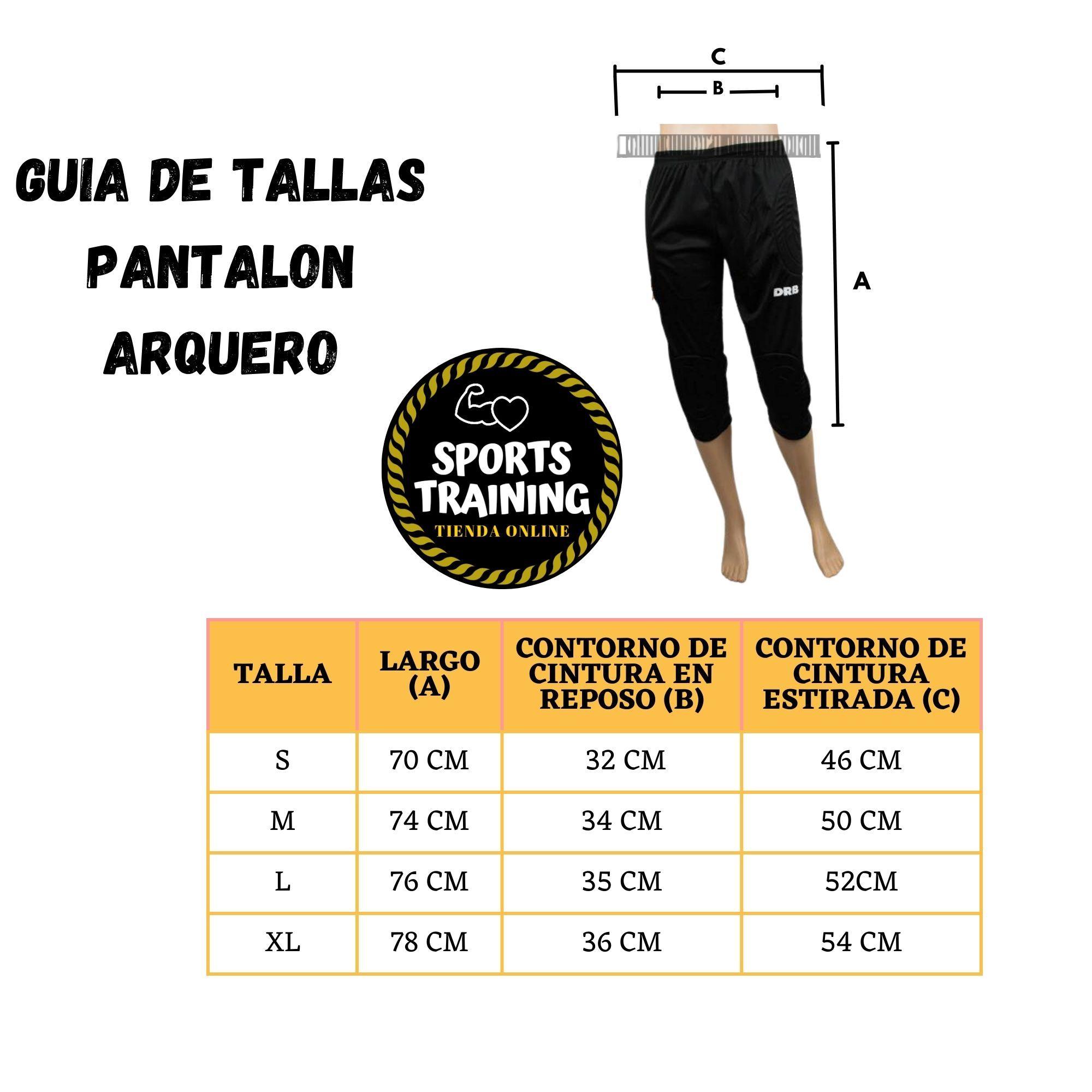 Pantalon Arquero 3/4 Drb Negro Buzo Con Proteccion-2