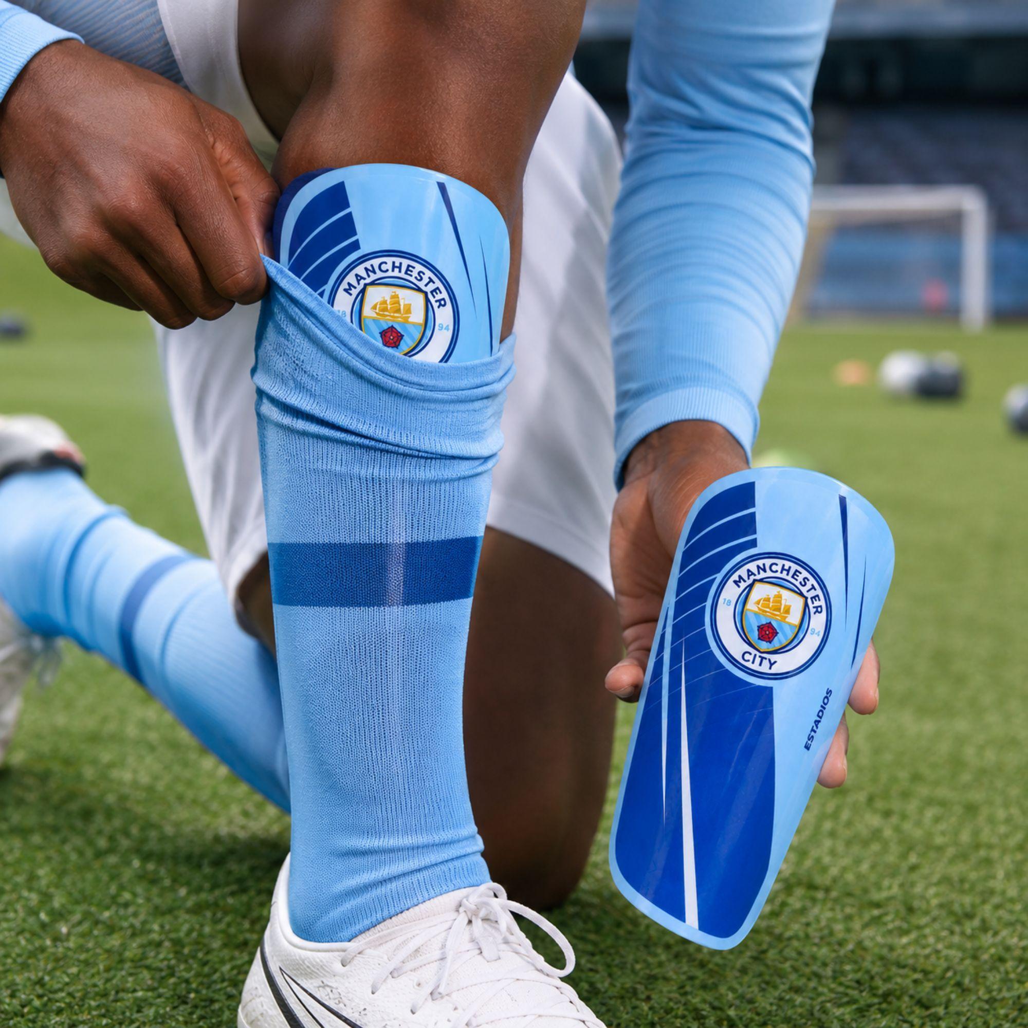 Canilleras Futbol Manchester City DRB Licencia Oficial-3