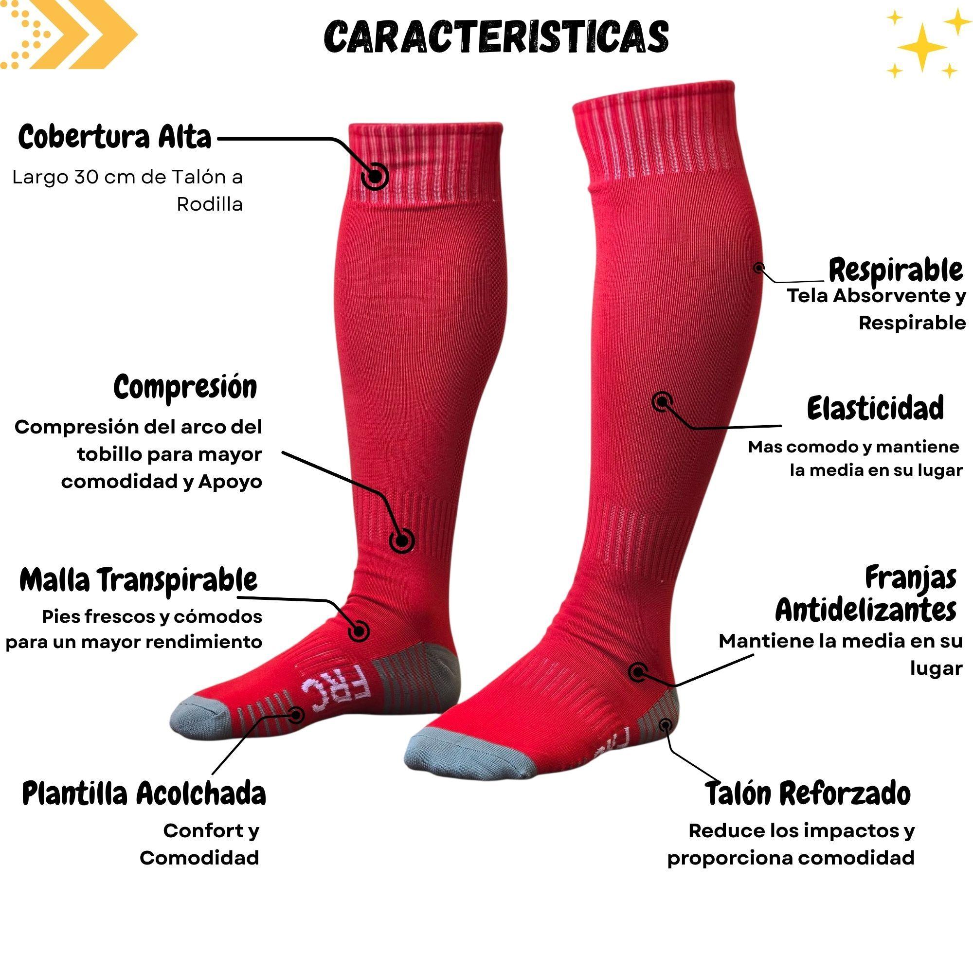 Medias de Futbol Niño Force 28-34 Largas Ventilacion-2