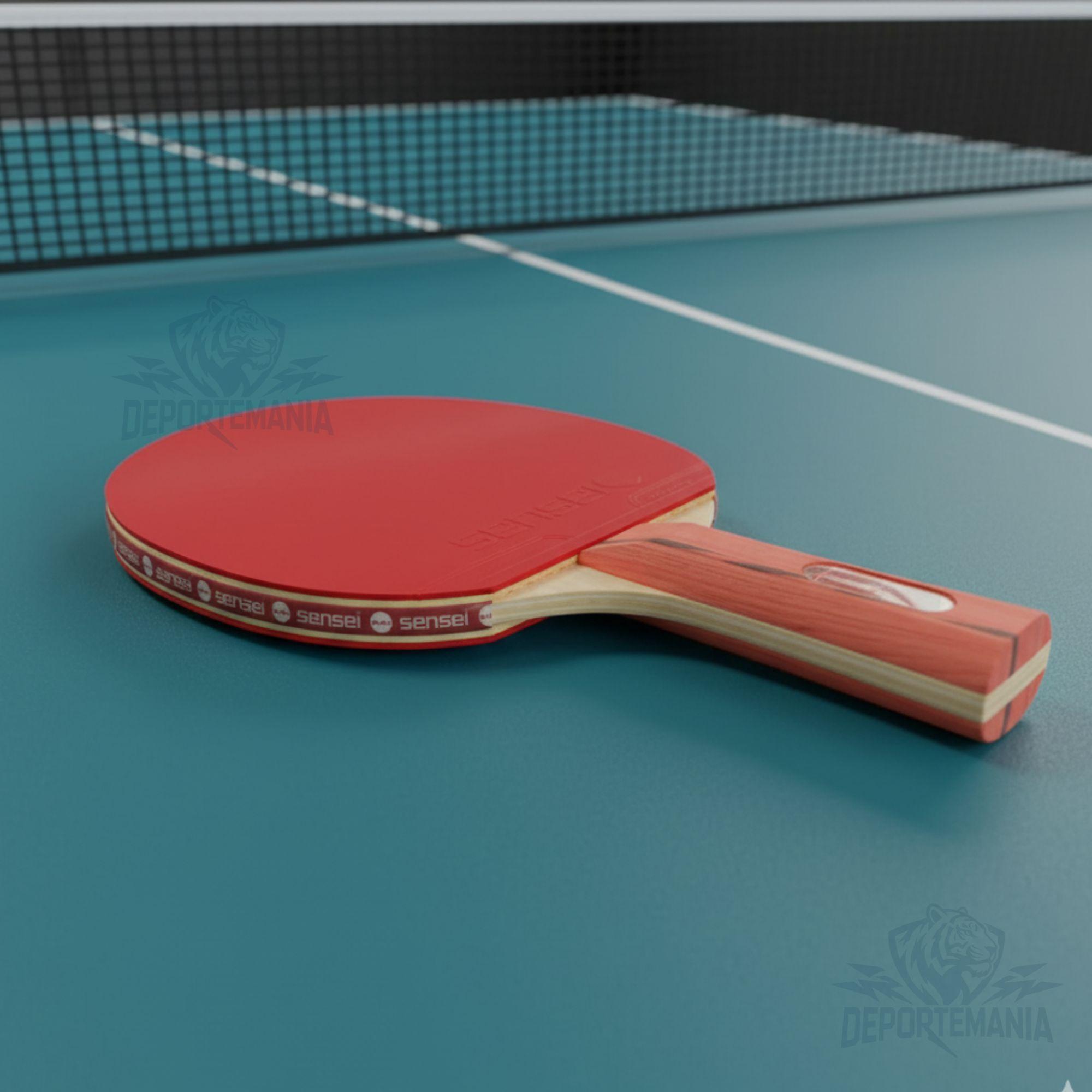 Paleta De Ping Pong Sensei 5 Star Negra Y Roja-4