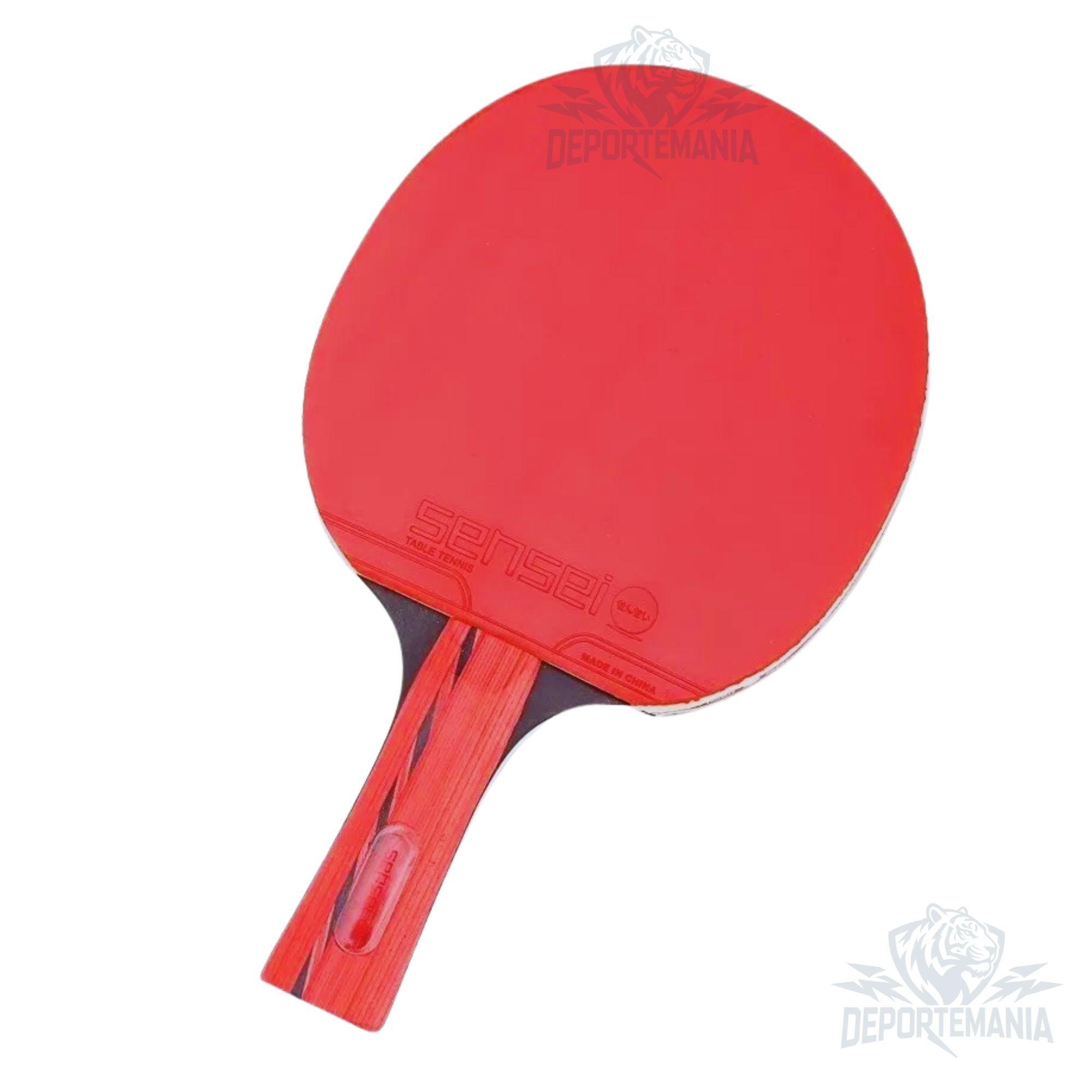 Paleta De Ping Pong Sensei 5 Star Negra Y Roja-6