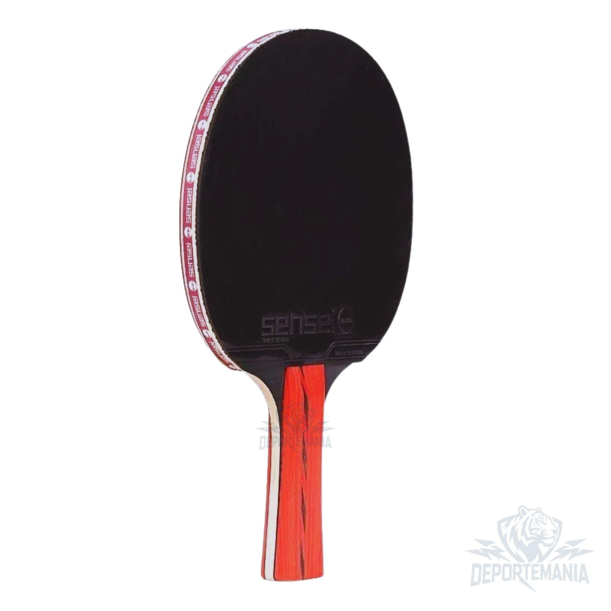 Paleta De Ping Pong Sensei 5 Star Negra Y Roja-7