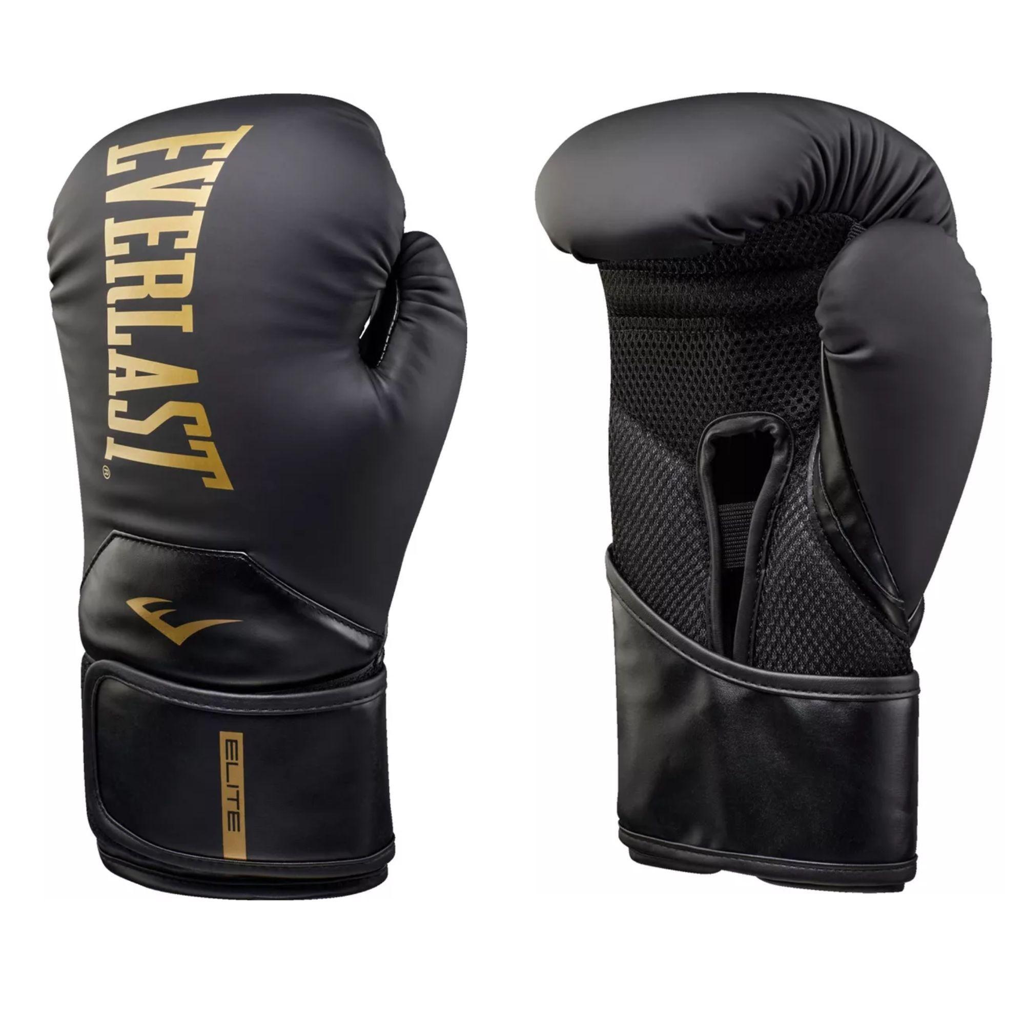 Guantes de Box Everlast Pro Style Elite Negro/Dorado-1