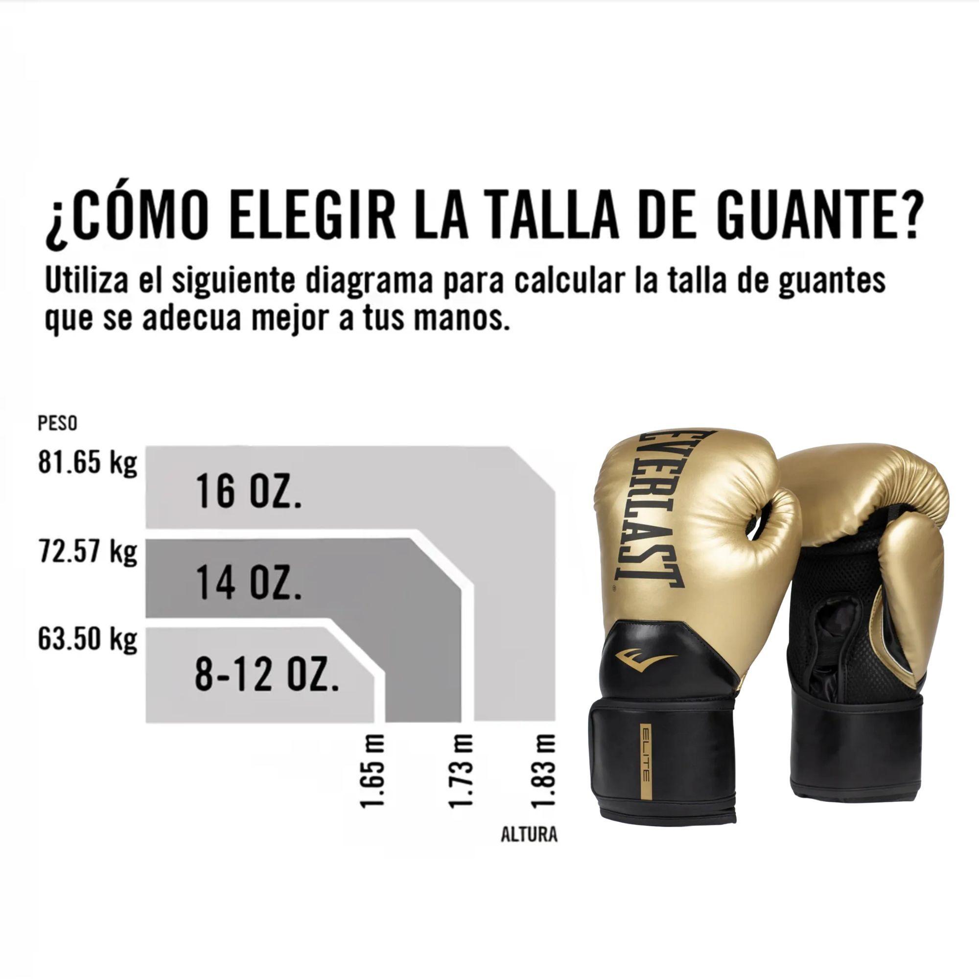 Guantes de Boxeo Everlast Pro Style Elite Negro Dorado-3
