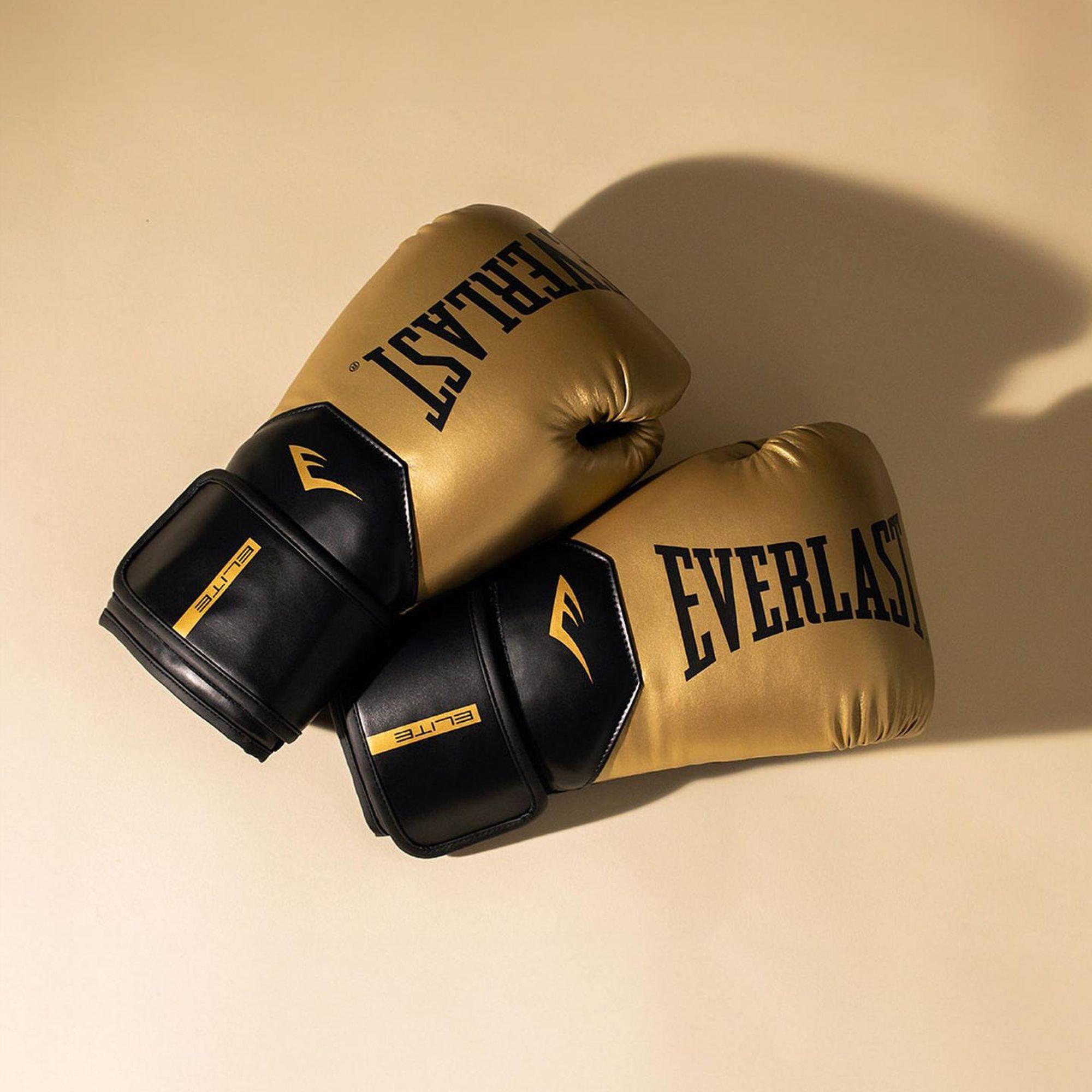 Guantes de Boxeo Everlast Pro Style Elite Negro Dorado-7