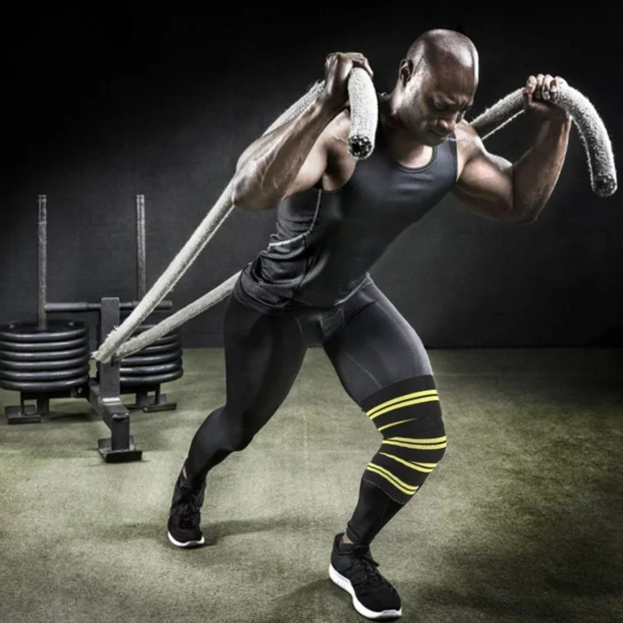 Par Vendas Rodilleras Deportivas Entrenamiento Crossfit Gym-5