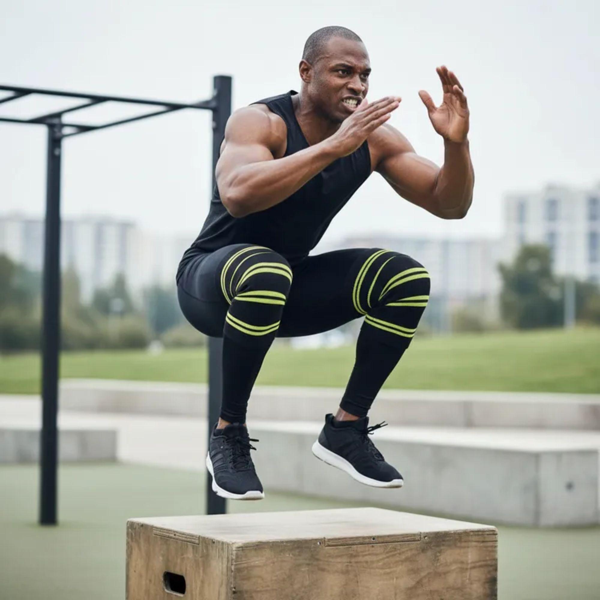 Par Vendas Rodilleras Deportivas Entrenamiento Crossfit Gym-4