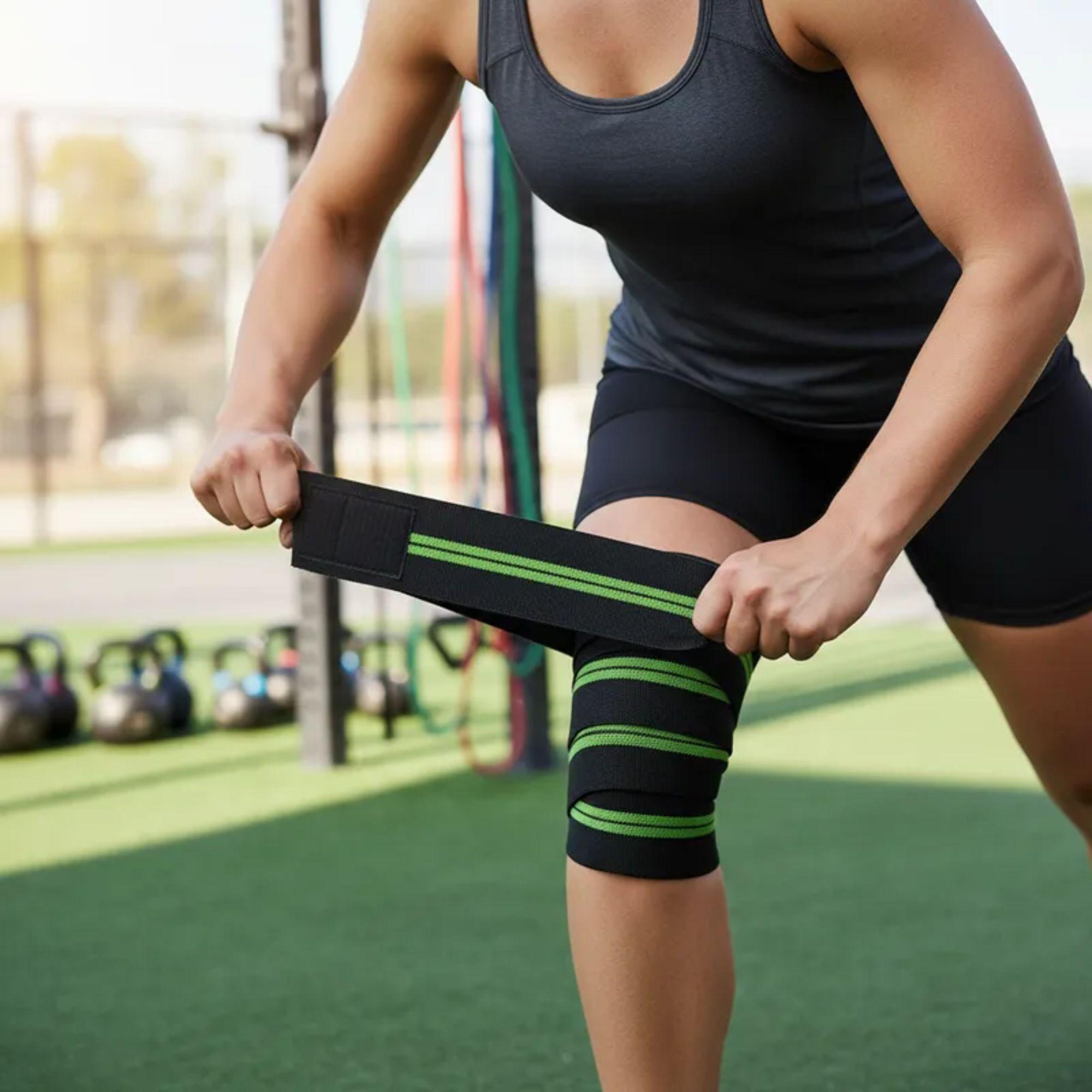 Par Vendas Rodilleras Deportivas Entrenamiento Crossfit Gym-6