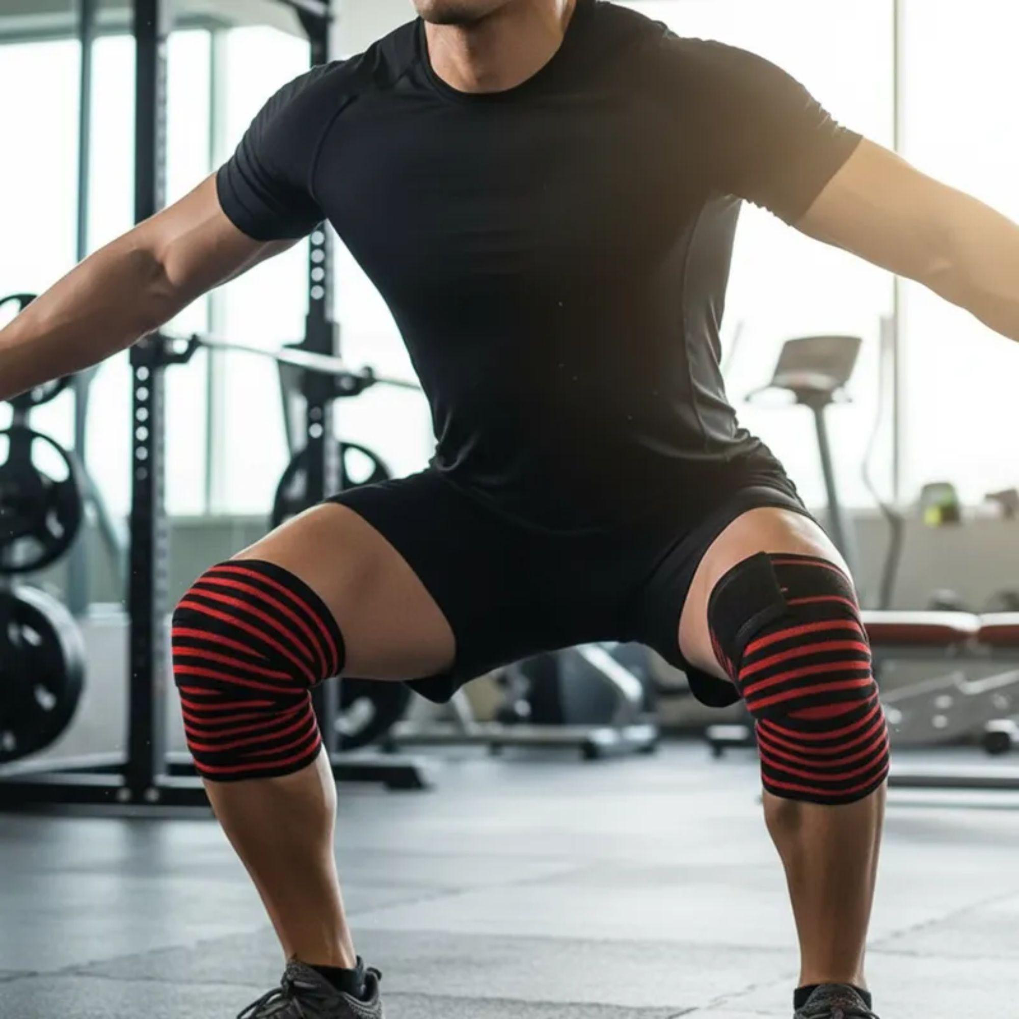 Par Vendas Rodilleras Deportivas Entrenamiento Crossfit Gym-8