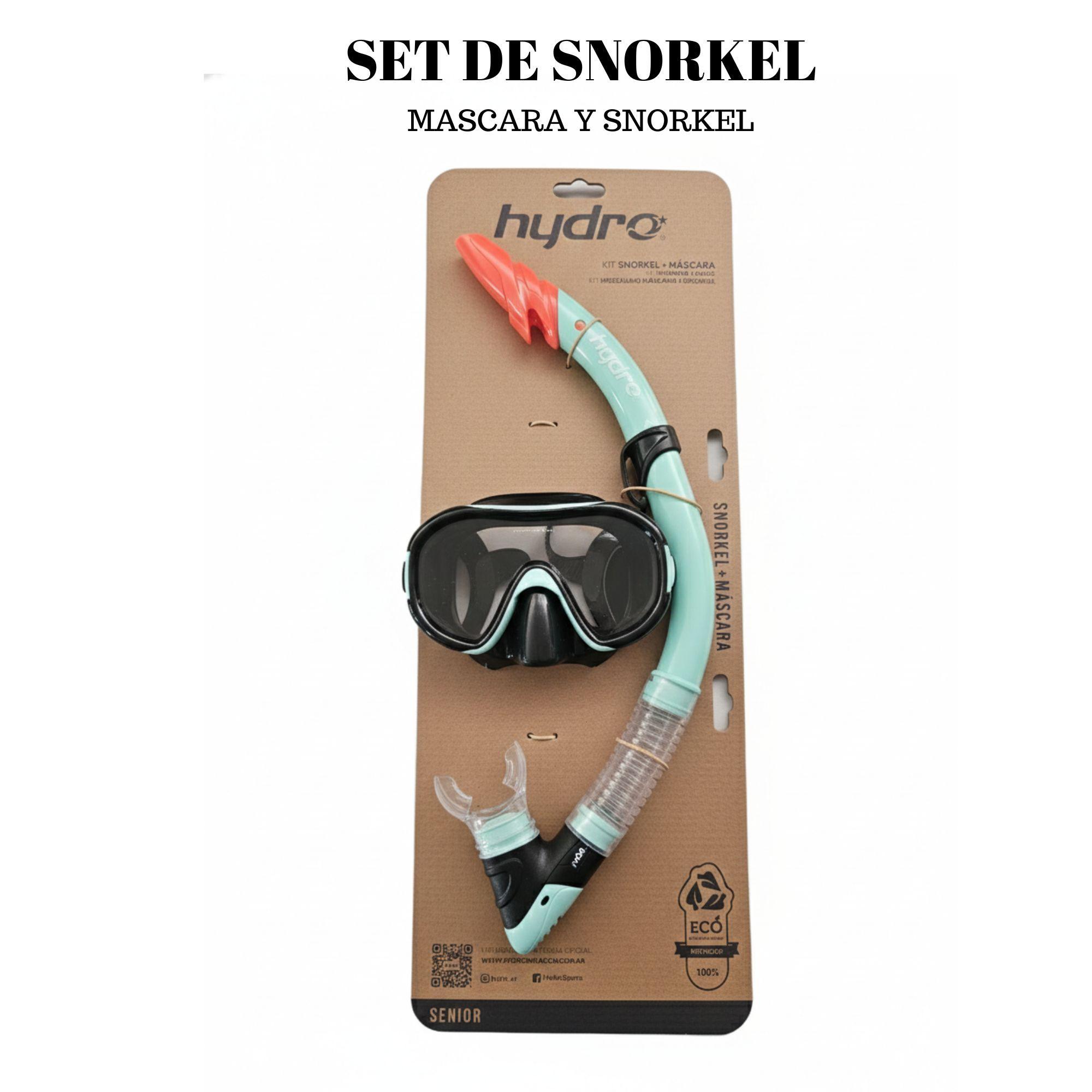 Set Máscara Buceo + Snorkel Adulto Hydro®-5