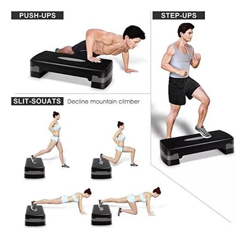 Step Aeróbico 2 Niveles Ajustable Antideslizante Fitness-5