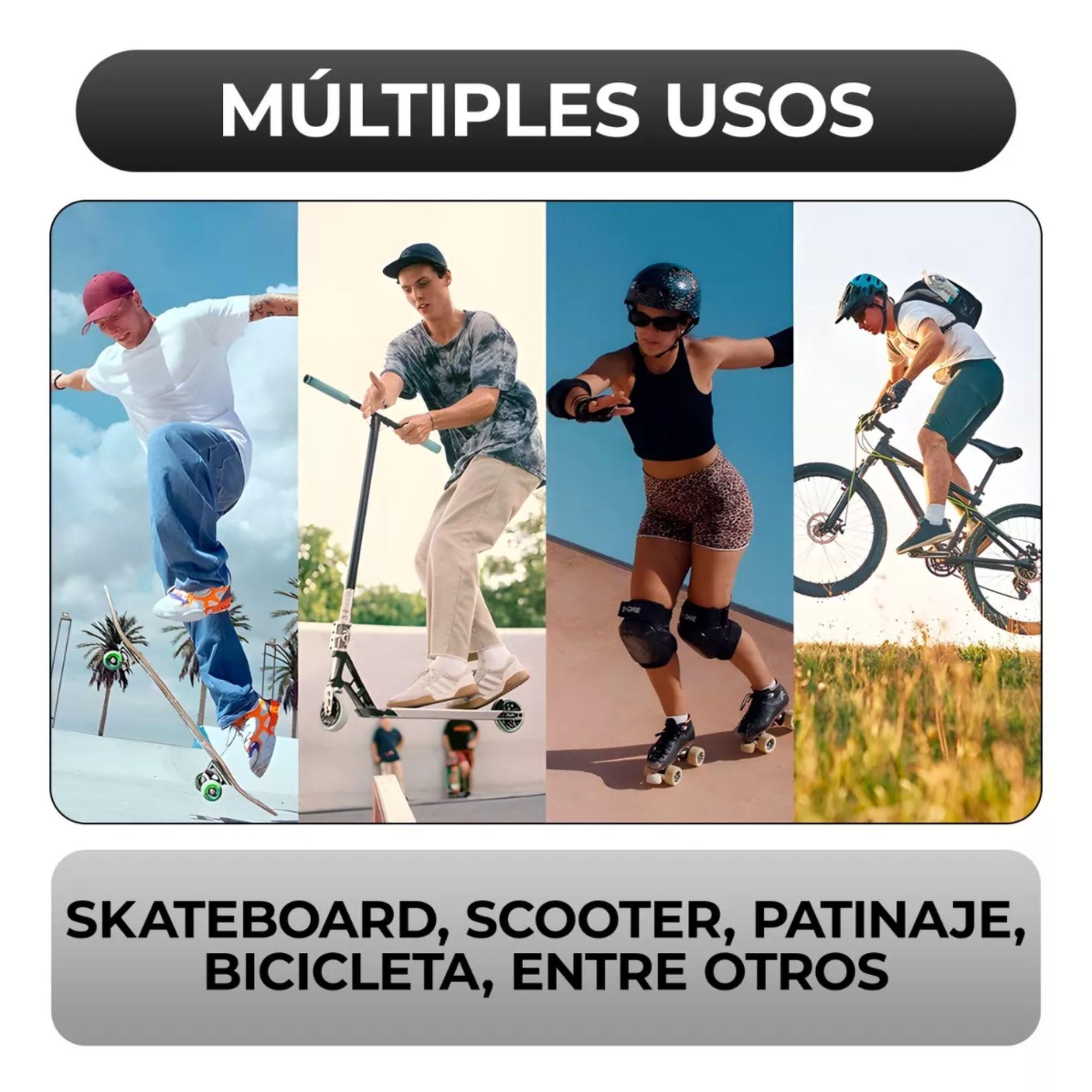 Set De Protección Rodillera Codera Muñequera Skate Patines-4