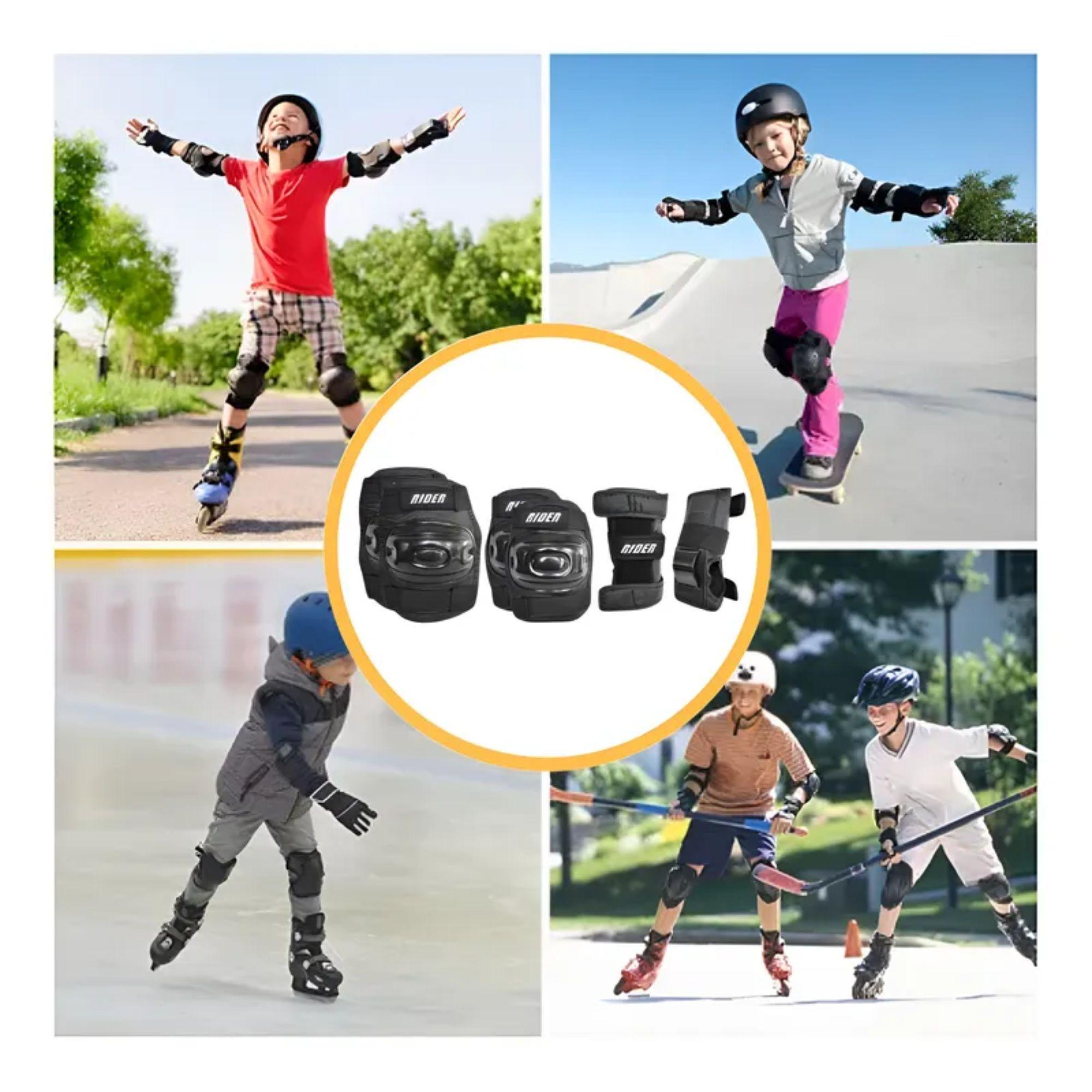 Set De Protección Rodillera Codera Muñequera Skate Patines-5