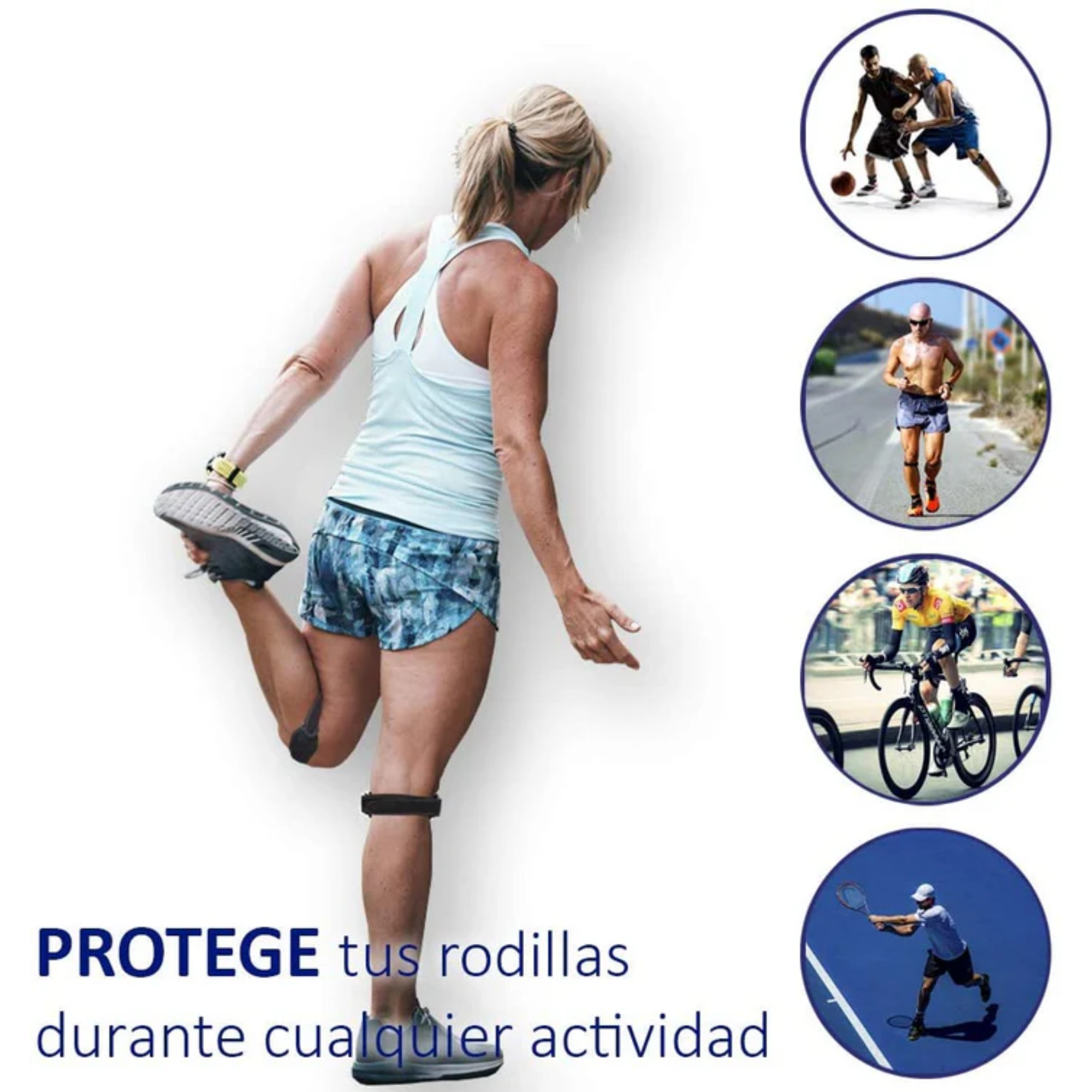 Par 2 Menisqueras Neoprene Soporte Rotuliano Ajustable-7