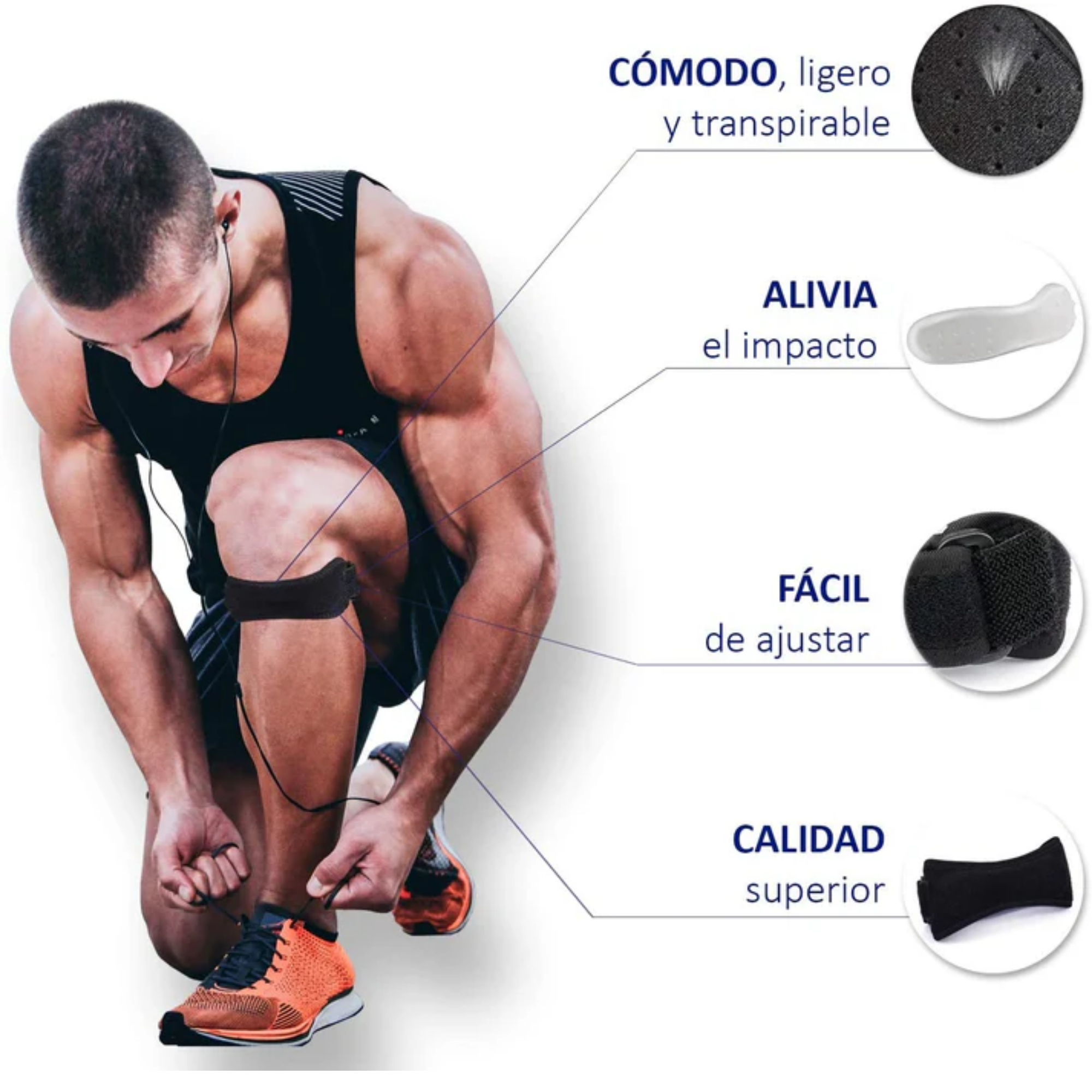 Par 2 Menisqueras Neoprene Soporte Rotuliano Ajustable-8