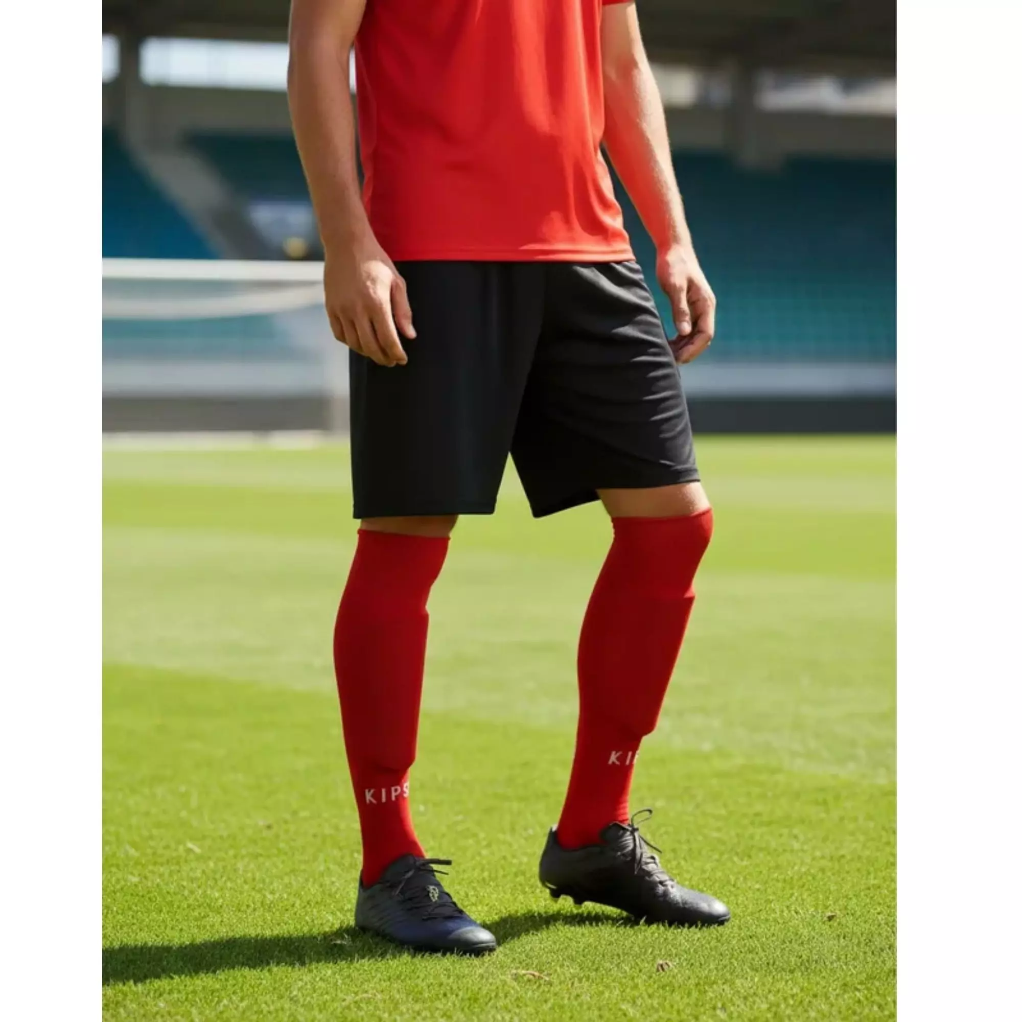 Short de Fútbol DRB Liso Negro Entrenamiento-7