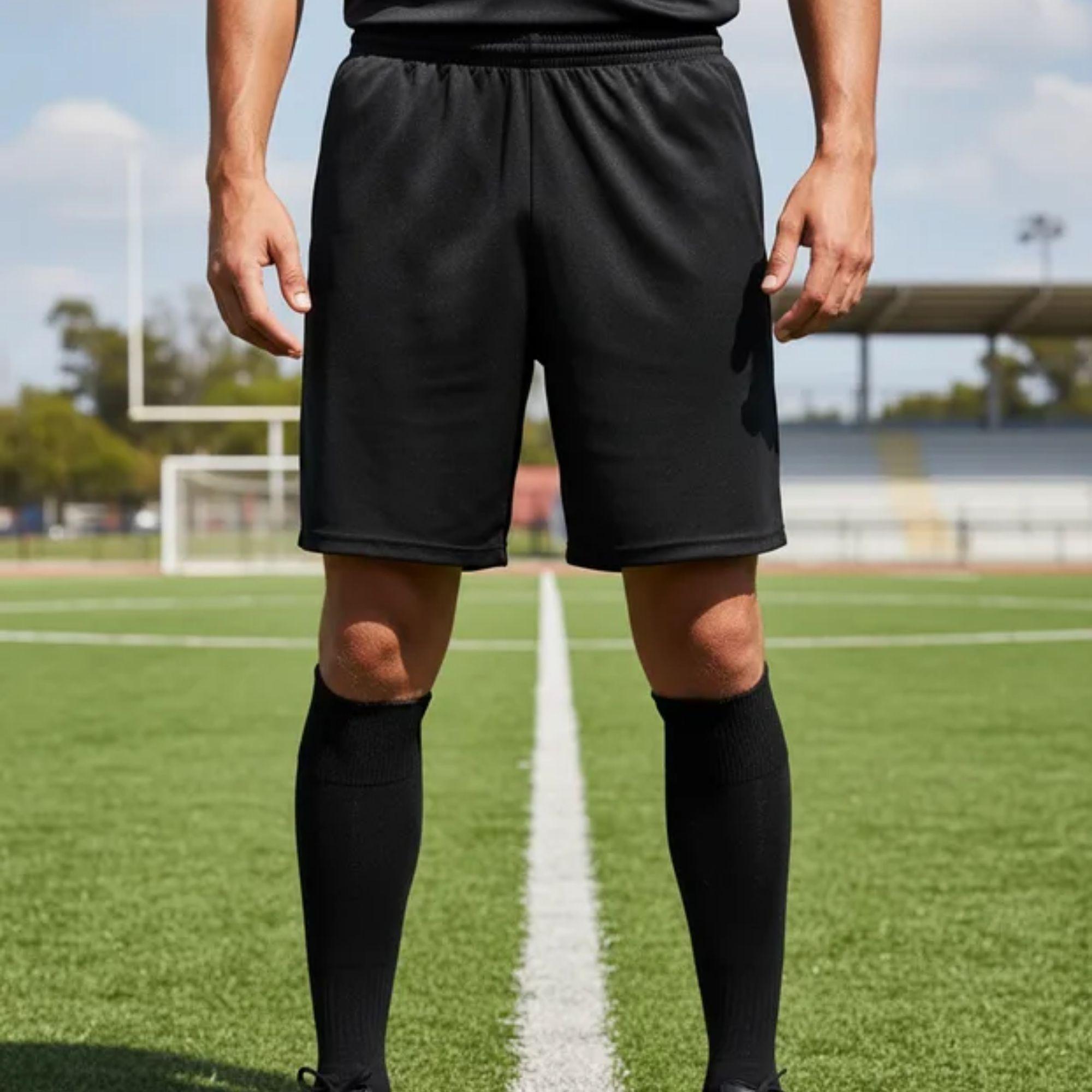 Short de Fútbol DRB Liso Negro Entrenamiento-9