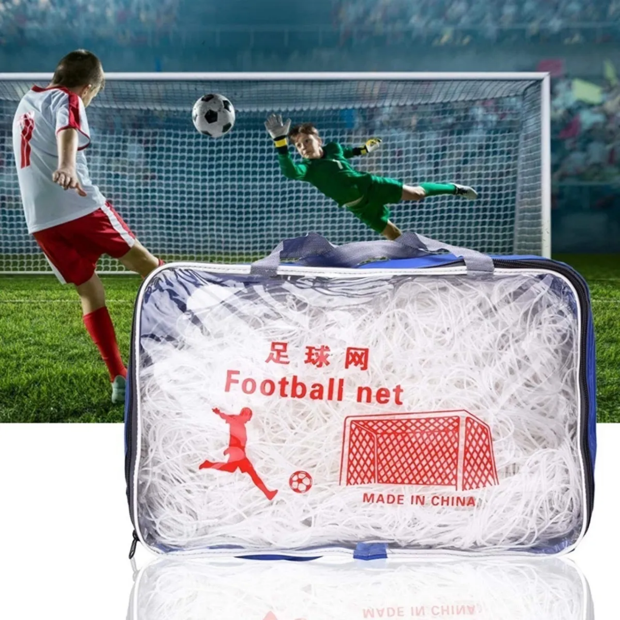 Red Malla Arco Baby Fútbol Futsal Handball Par 3x2m-4