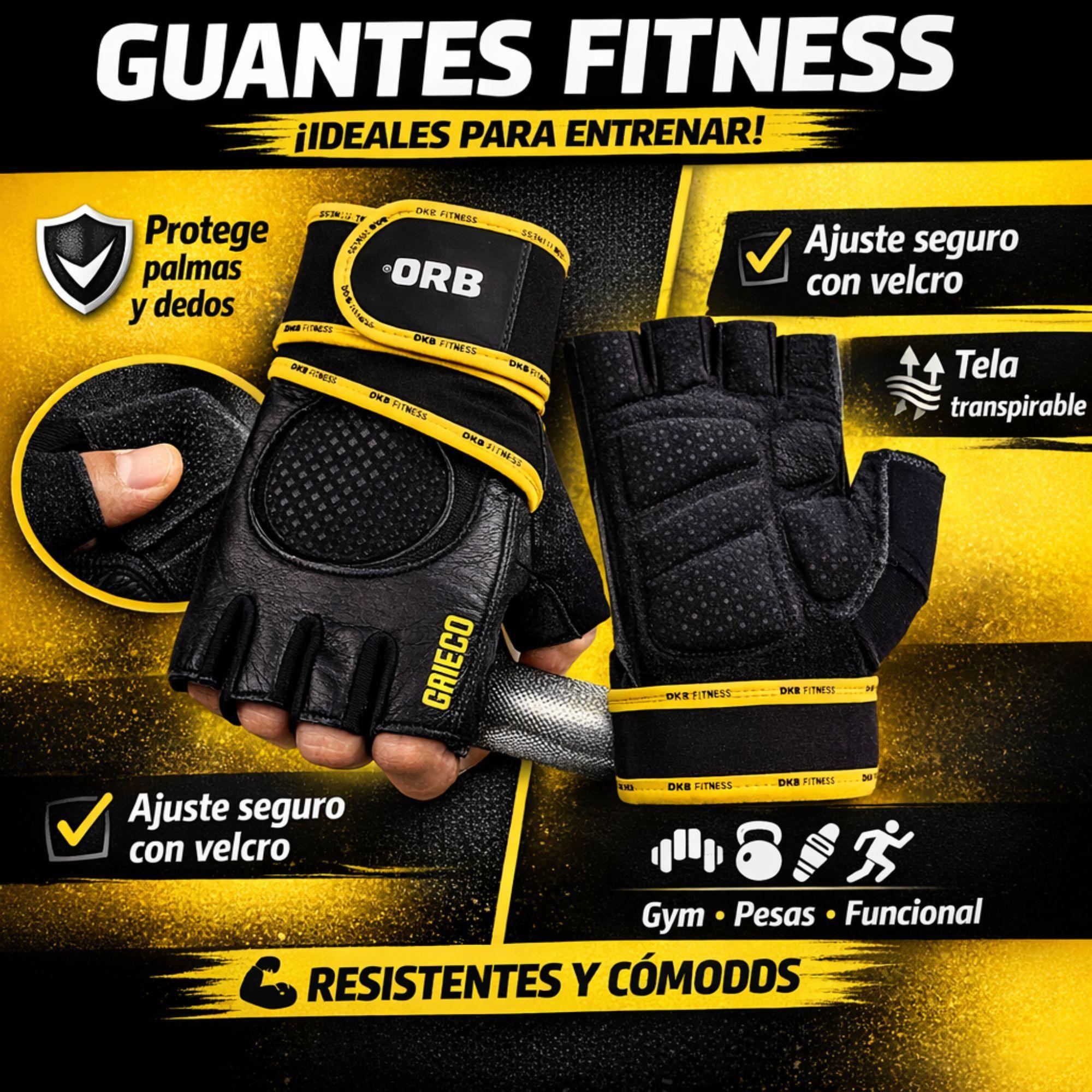 Guantes Fitness Gym Greco Drb Cuero - Entrenamiento Y Pesas-3