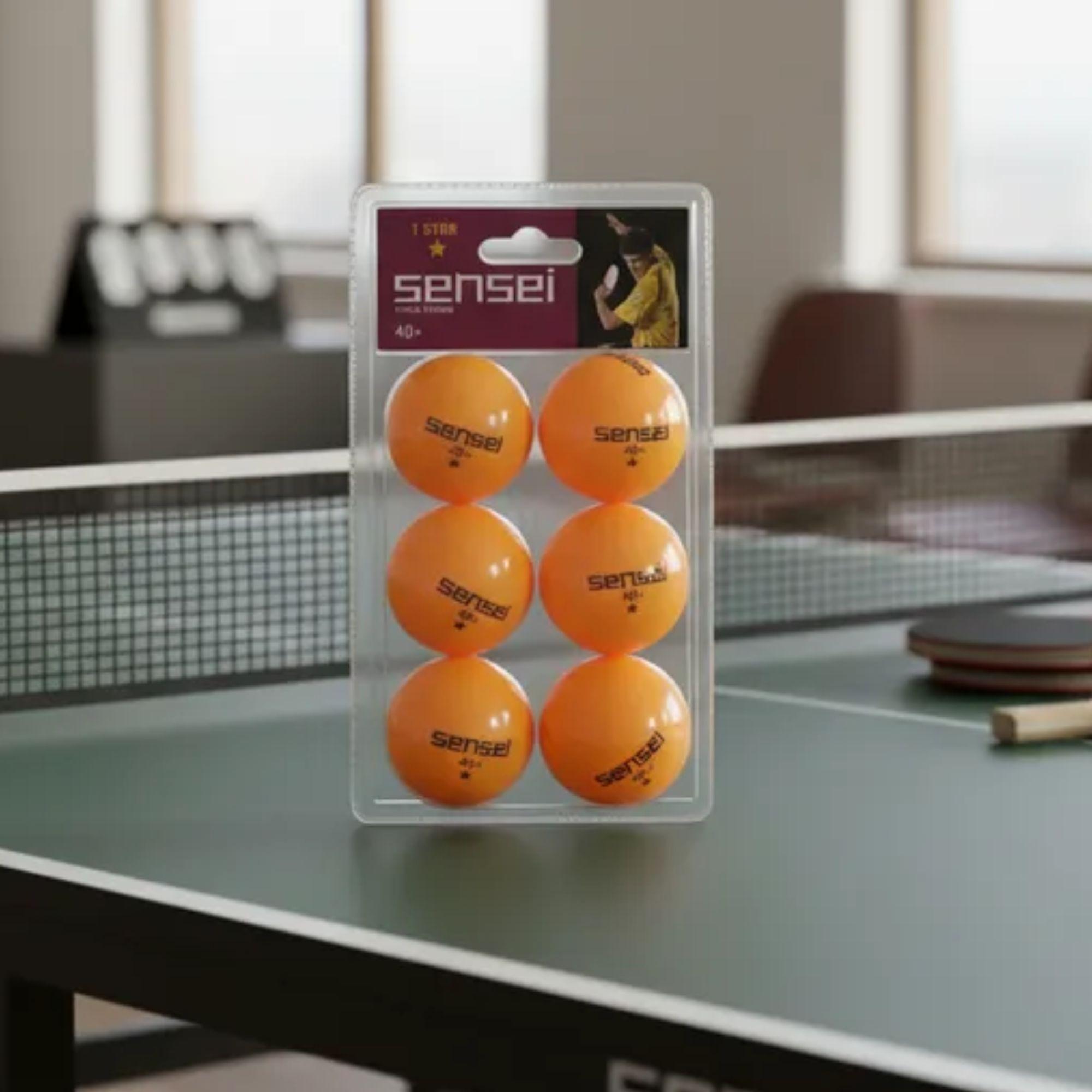 Set 6 Pelotas Ping Pong 1 Estrellas Sensei® - Tenis De Mesa-9