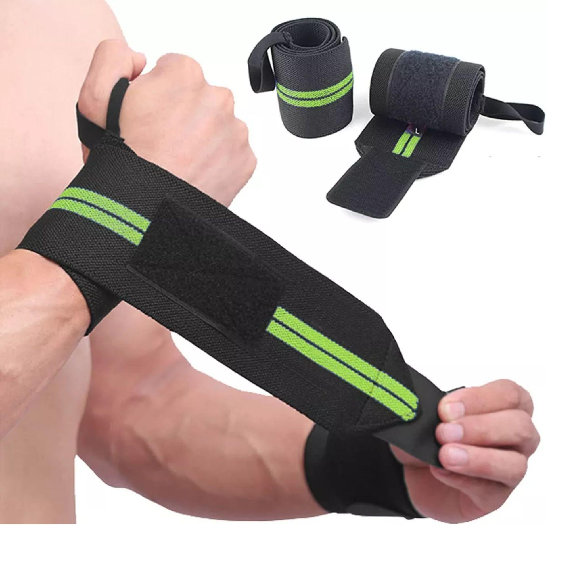 Par Muñequera Deportiva Elástica Ajustable Crossfit Gym-2