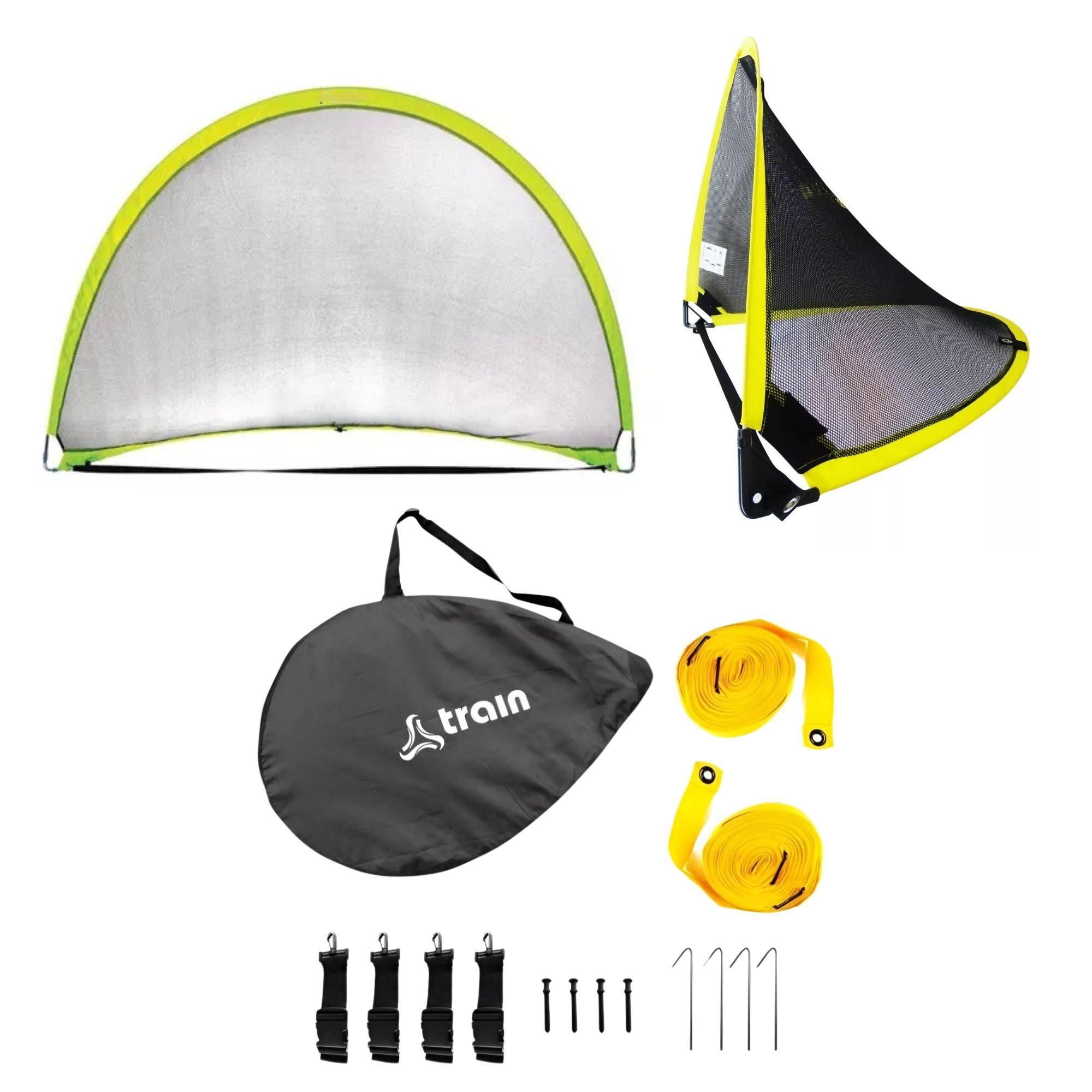 Mini Cancha de Futbol con Arcos Plegables Train-0