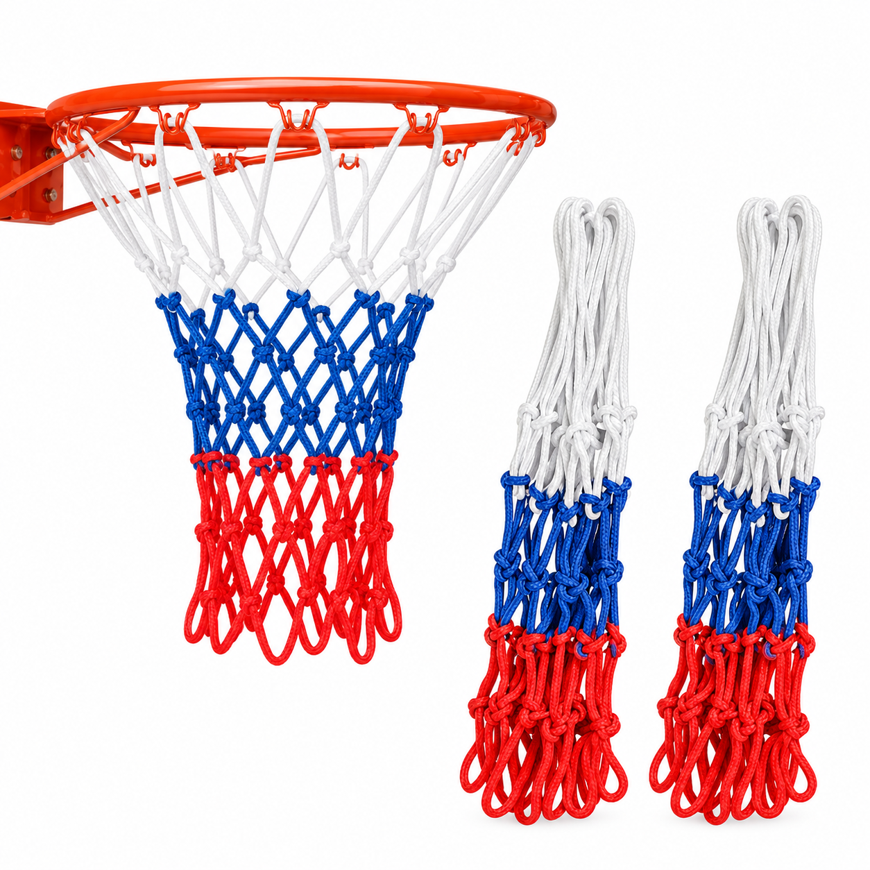 Red Malla Basquetbol Tricolor 3mm Par Profesional-0