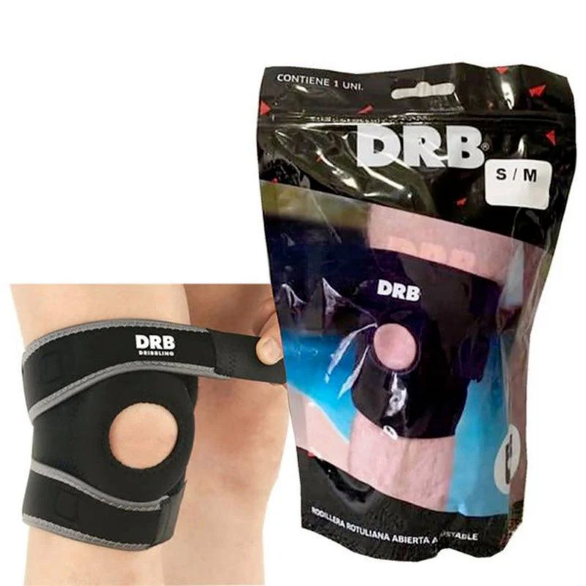 Rodillera Rotuliana Neoprene Drb® Abierta Ajustable Velcro-6