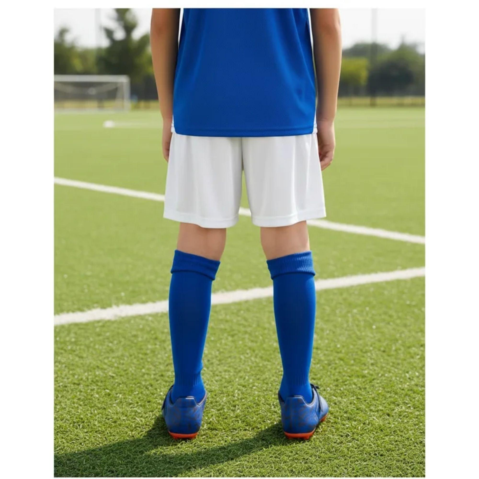 Short De Futbol Niño Blanco Liso-6