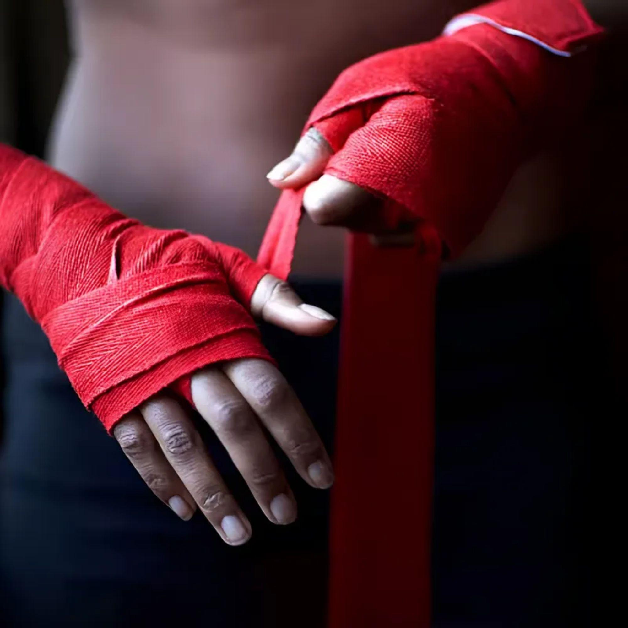 Vendas Boxeo Muay Thai Kickboxing DRB Semi Elásticas Par-5